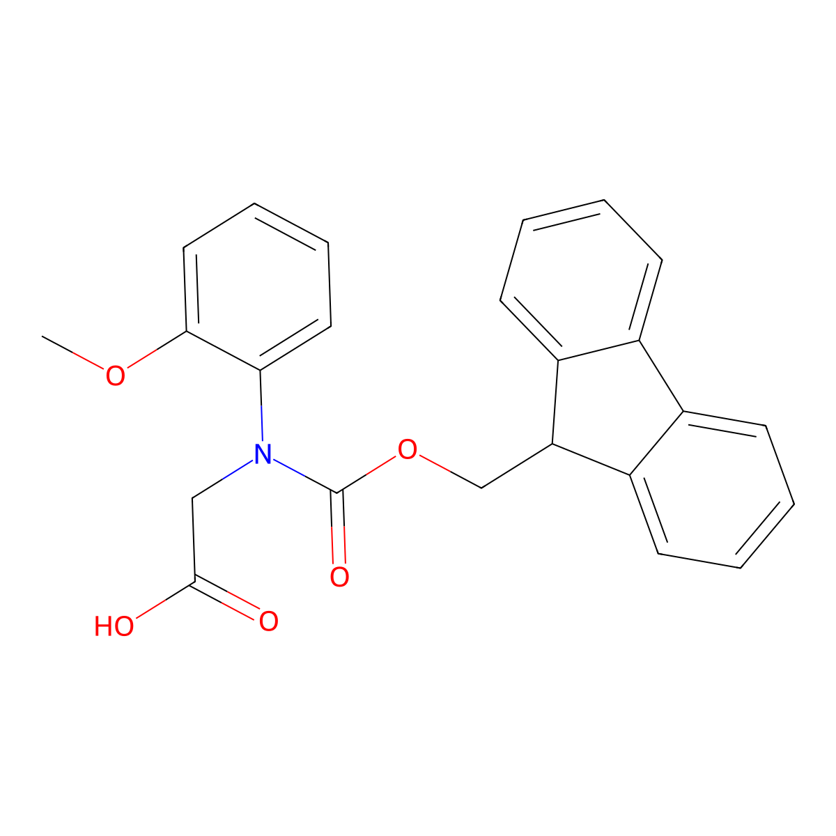 2-({[(9H-fluoren-9-yl)methoxy]carbonyl}(2-methoxyphenyl)amino)acetic acid molecular structure, CAS 2243509-89-7