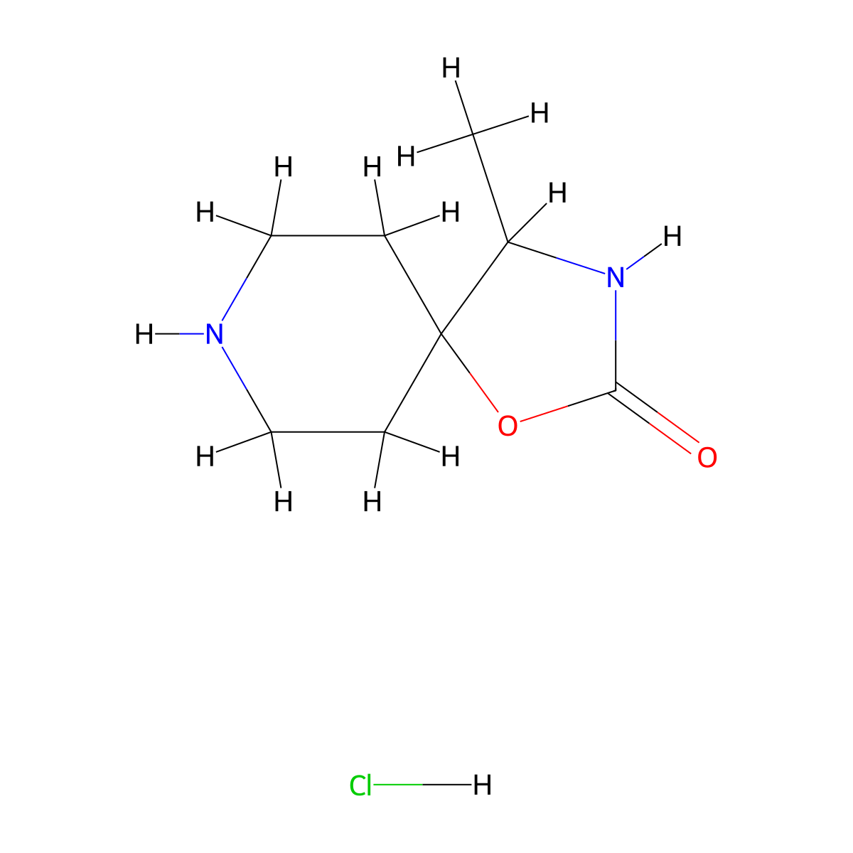 4-Methyl-1-oxa-3,8-diazaspiro[4.5]decan-2-one hydrochloride molecular structure, CAS 2243509-95-5