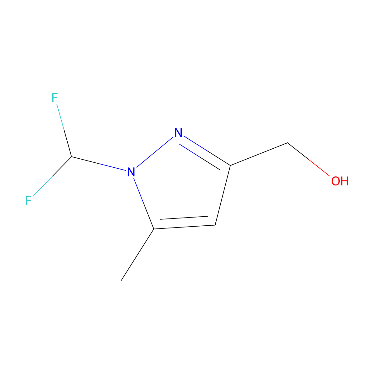 [1-(difluoromethyl)-5-methyl-1H-pyrazol-3-yl]methanol molecular structure, CAS 2243510-09-8