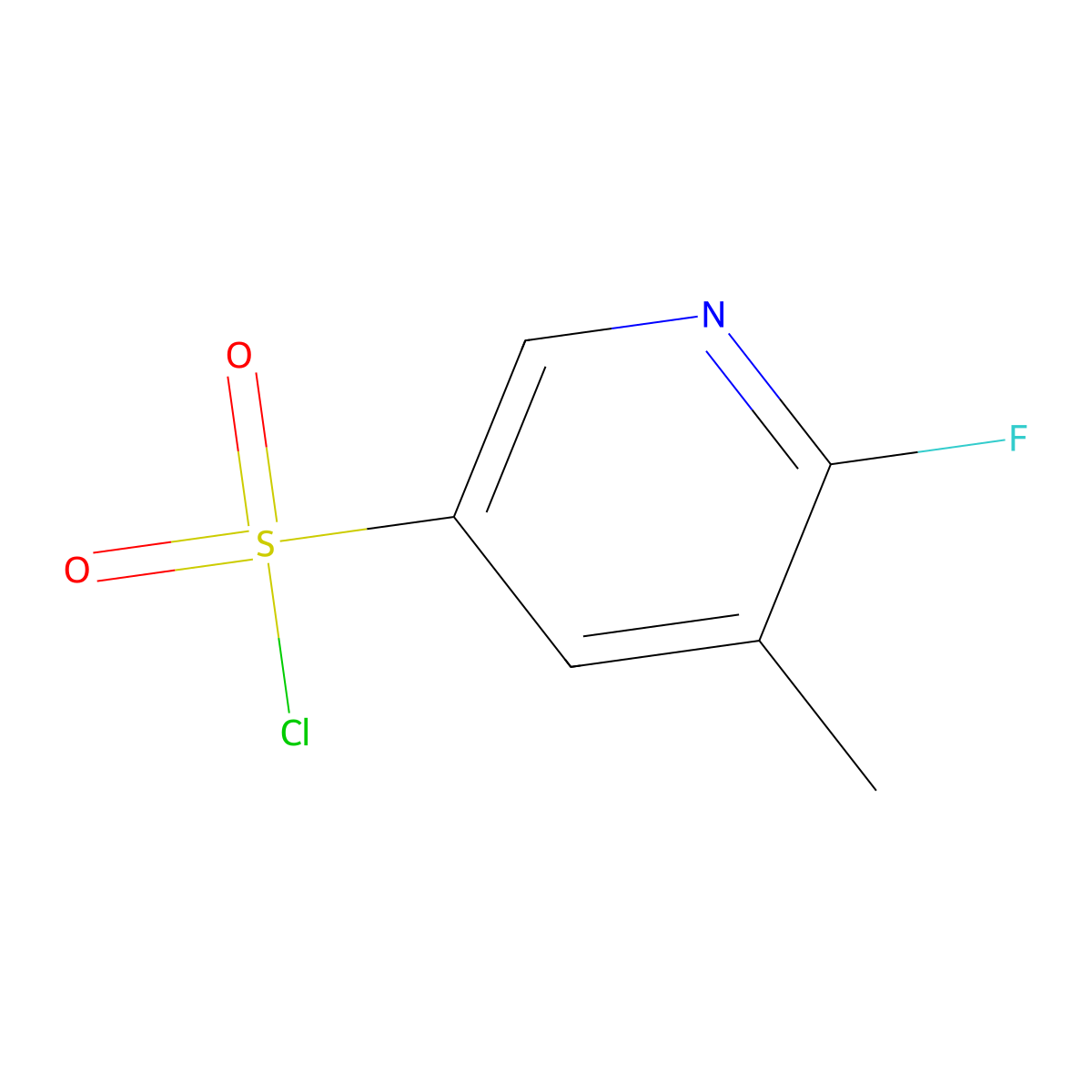 6-Fluoro-5-methylpyridine-3-sulfonyl chloride molecular structure, CAS 2243510-24-7