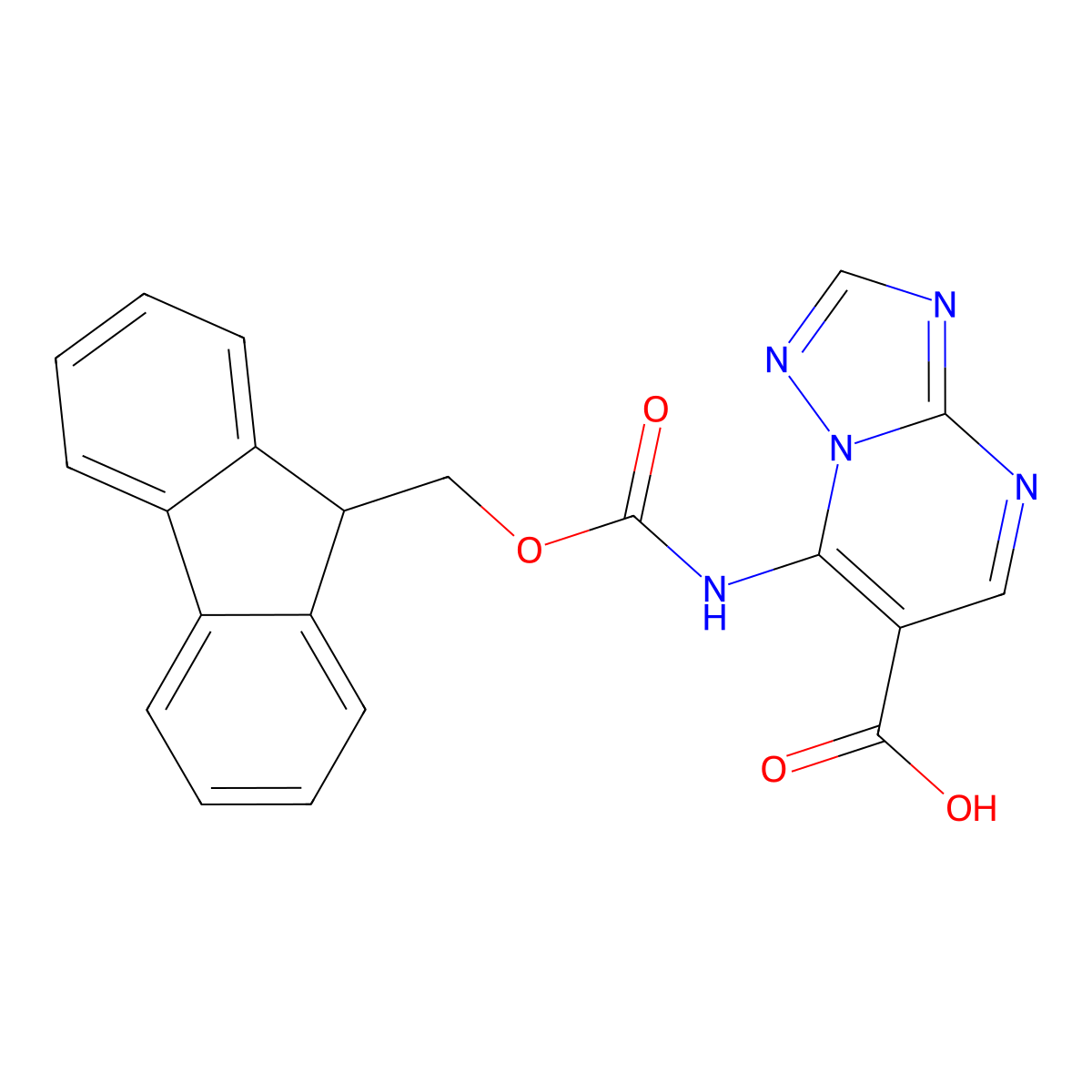 7-({[(9H-fluoren-9-yl)methoxy]carbonyl}amino)-[1,2,4]triazolo[1,5-a]pyrimidine-6-carboxylic acid molecular structure, CAS 2243510-48-5