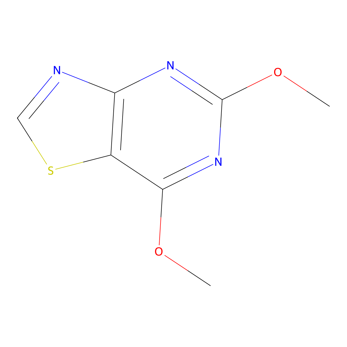 5,7-Dimethoxy-[1,3]thiazolo[4,5-d]pyrimidine molecular structure, CAS 2243510-54-3