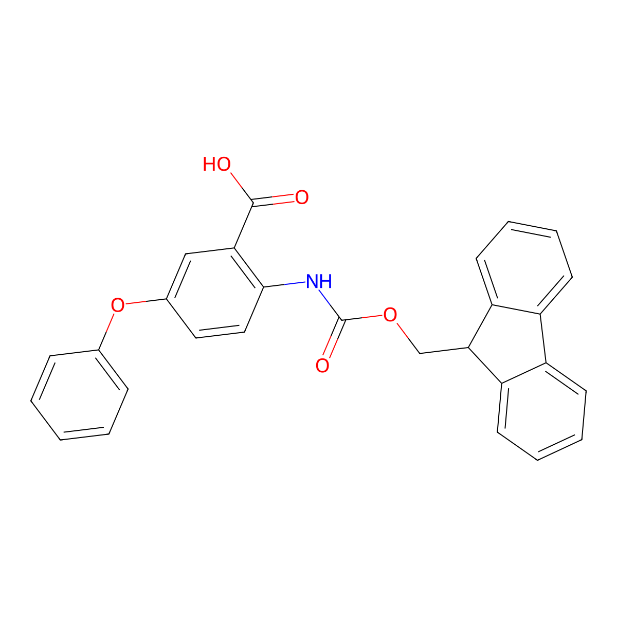 2-({[(9H-fluoren-9-yl)methoxy]carbonyl}amino)-5-phenoxybenzoic acid molecular structure, CAS 2243510-55-4