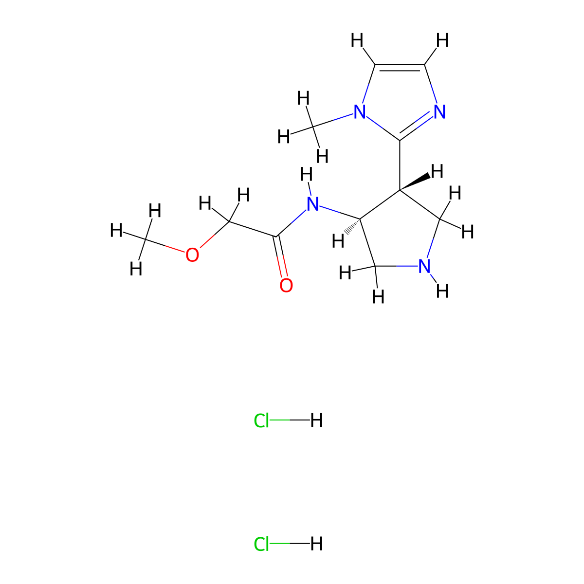 2-Methoxy-N-[(3S,4R)-4-(1-methylimidazol-2-yl)pyrrolidin-3-yl]acetamide;dihydrochloride molecular structure, CAS 2243511-73-9