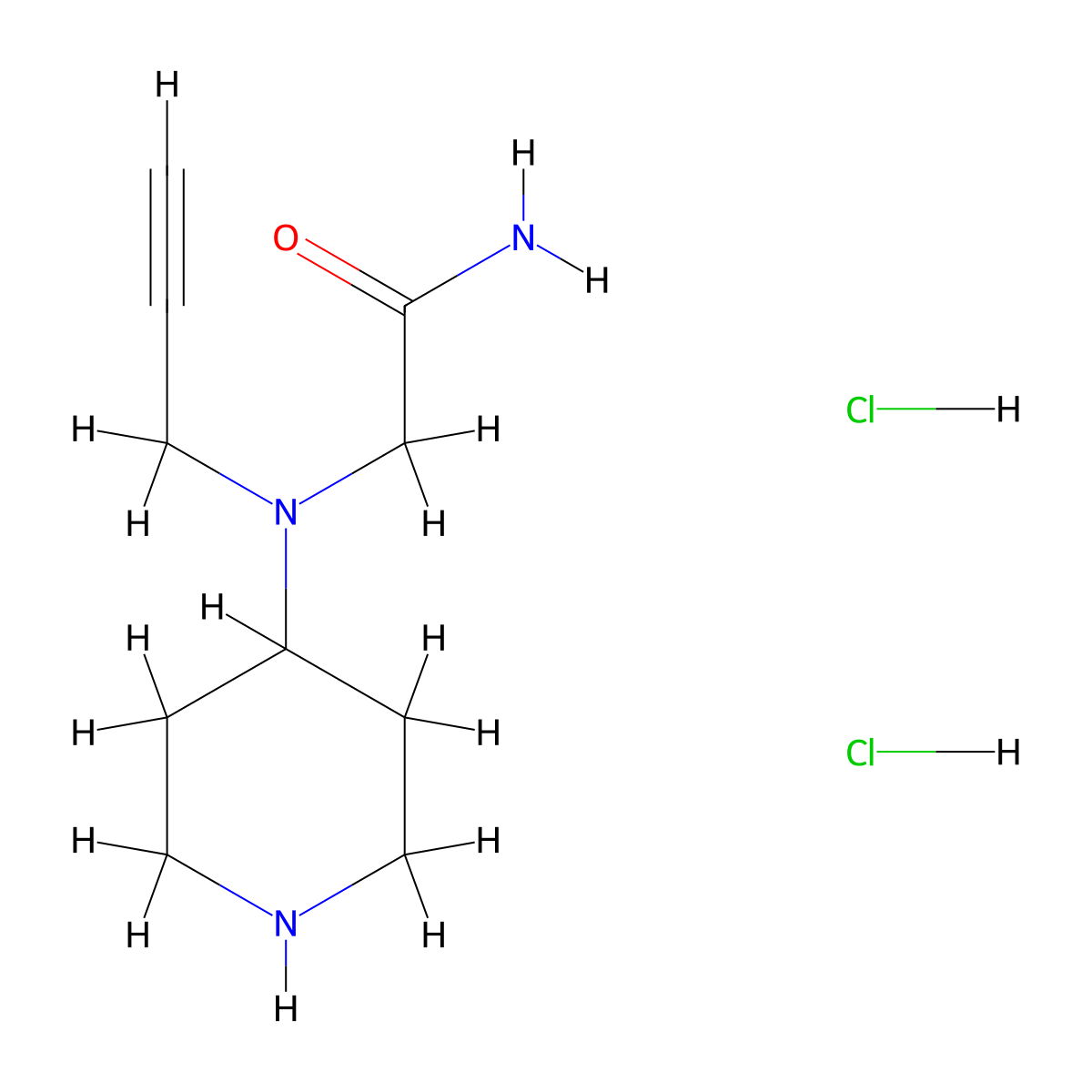 2-[(Piperidin-4-yl)(prop-2-yn-1-yl)amino]acetamide dihydrochloride molecular structure, CAS 2243511-74-0