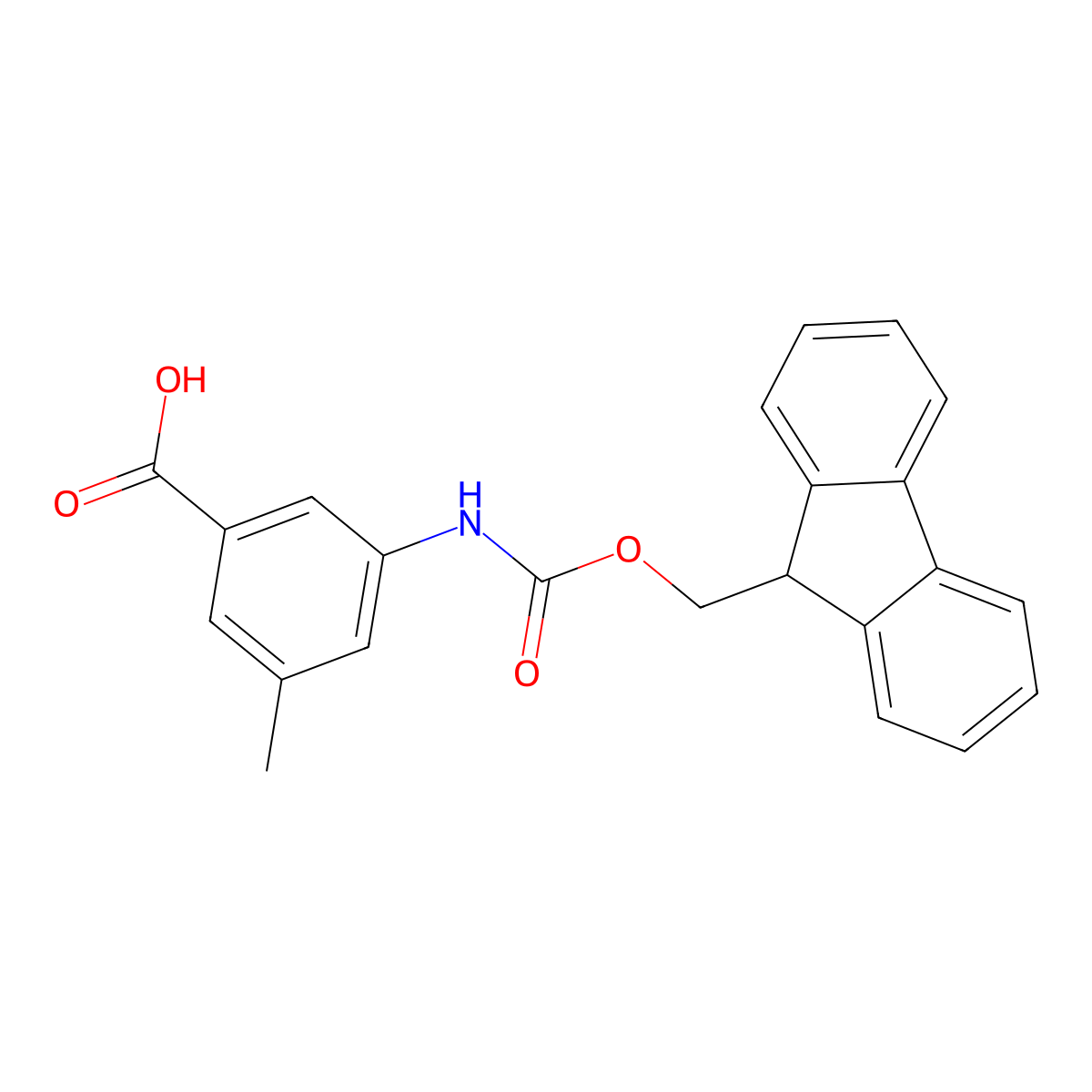 3-({[(9H-fluoren-9-yl)methoxy]carbonyl}amino)-5-methylbenzoic acid molecular structure, CAS 2243511-96-6