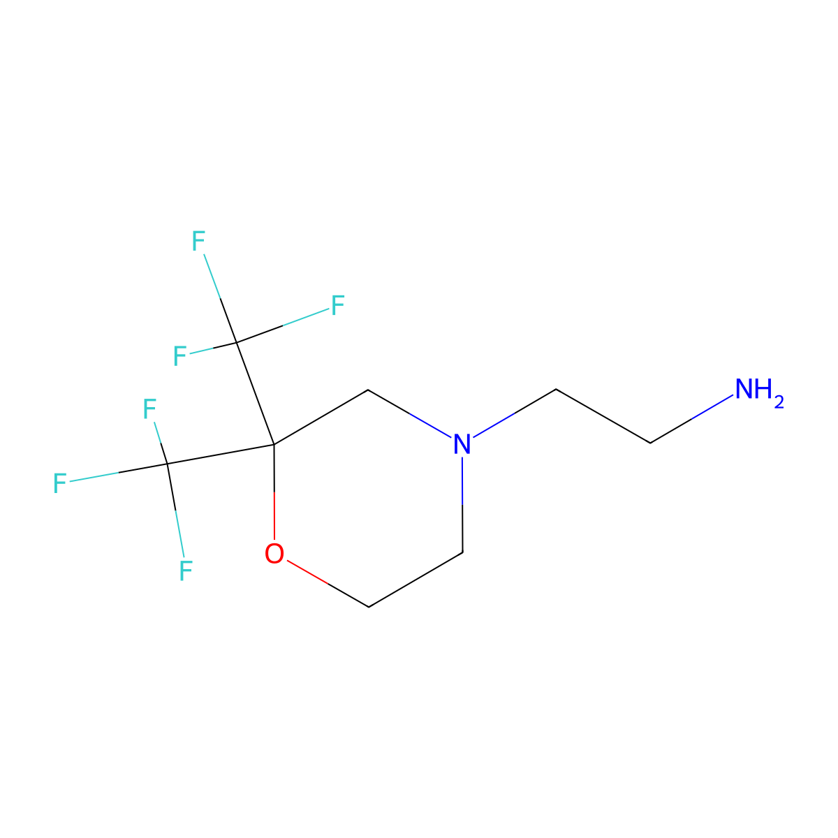 2-[2,2-Bis(trifluoromethyl)morpholin-4-yl]ethan-1-amine molecular structure, CAS 2243511-97-7