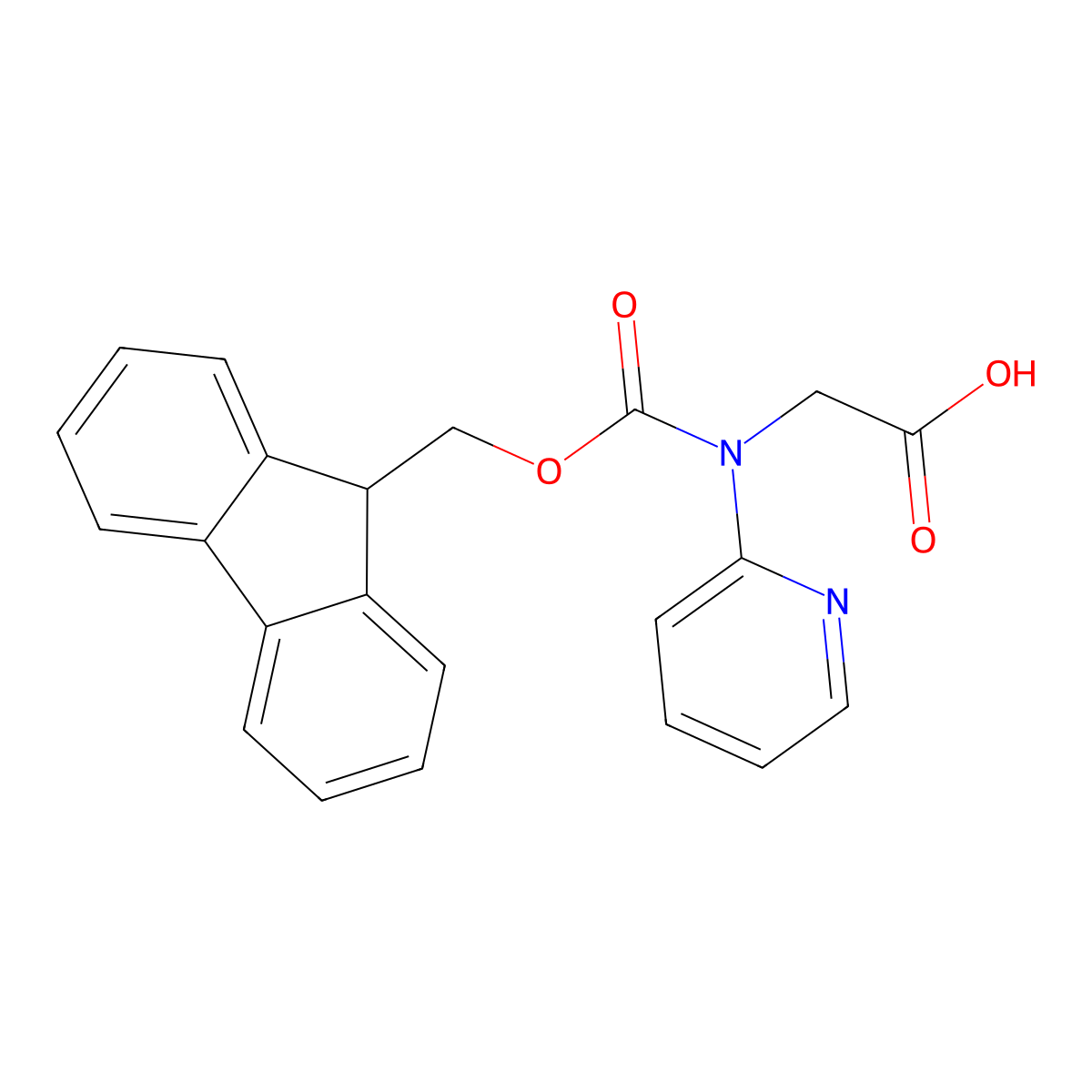 2-({[(9H-fluoren-9-yl)methoxy]carbonyl}(pyridin-2-yl)amino)acetic acid molecular structure, CAS 2243512-00-5