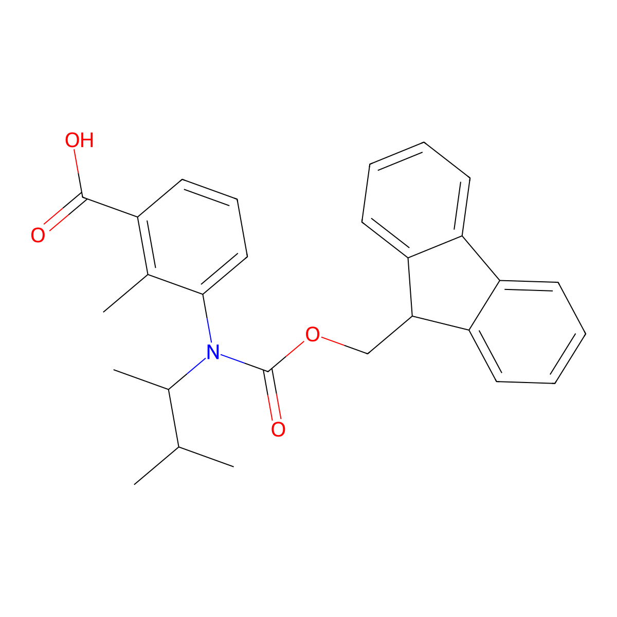 3-({[(9H-fluoren-9-yl)methoxy]carbonyl}(3-methylbutan-2-yl)amino)-2-methylbenzoic acid molecular structure, CAS 2243512-03-8