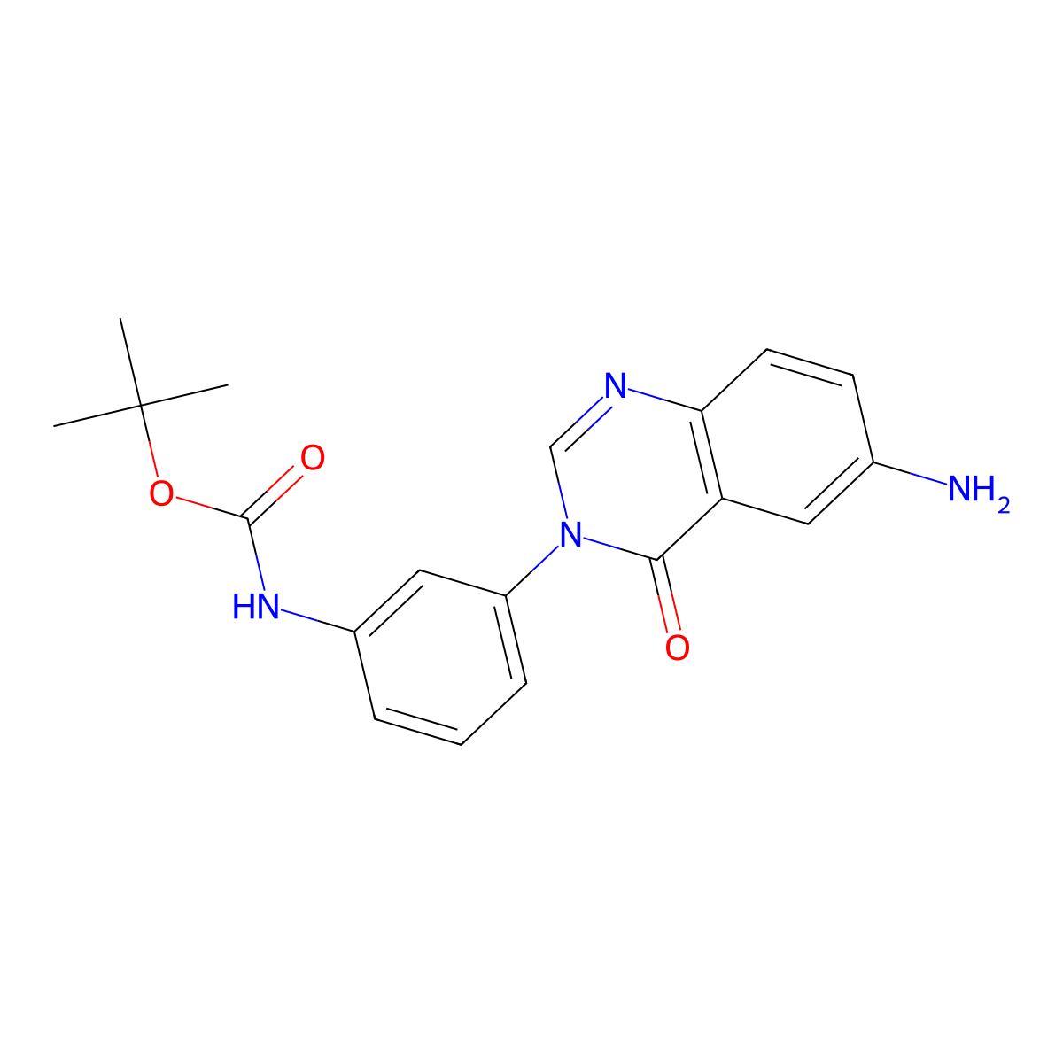 tert-butyl N-[3-(6-amino-4-oxo-3,4-dihydroquinazolin-3-yl)phenyl]carbamate molecular structure, CAS 2243512-04-9