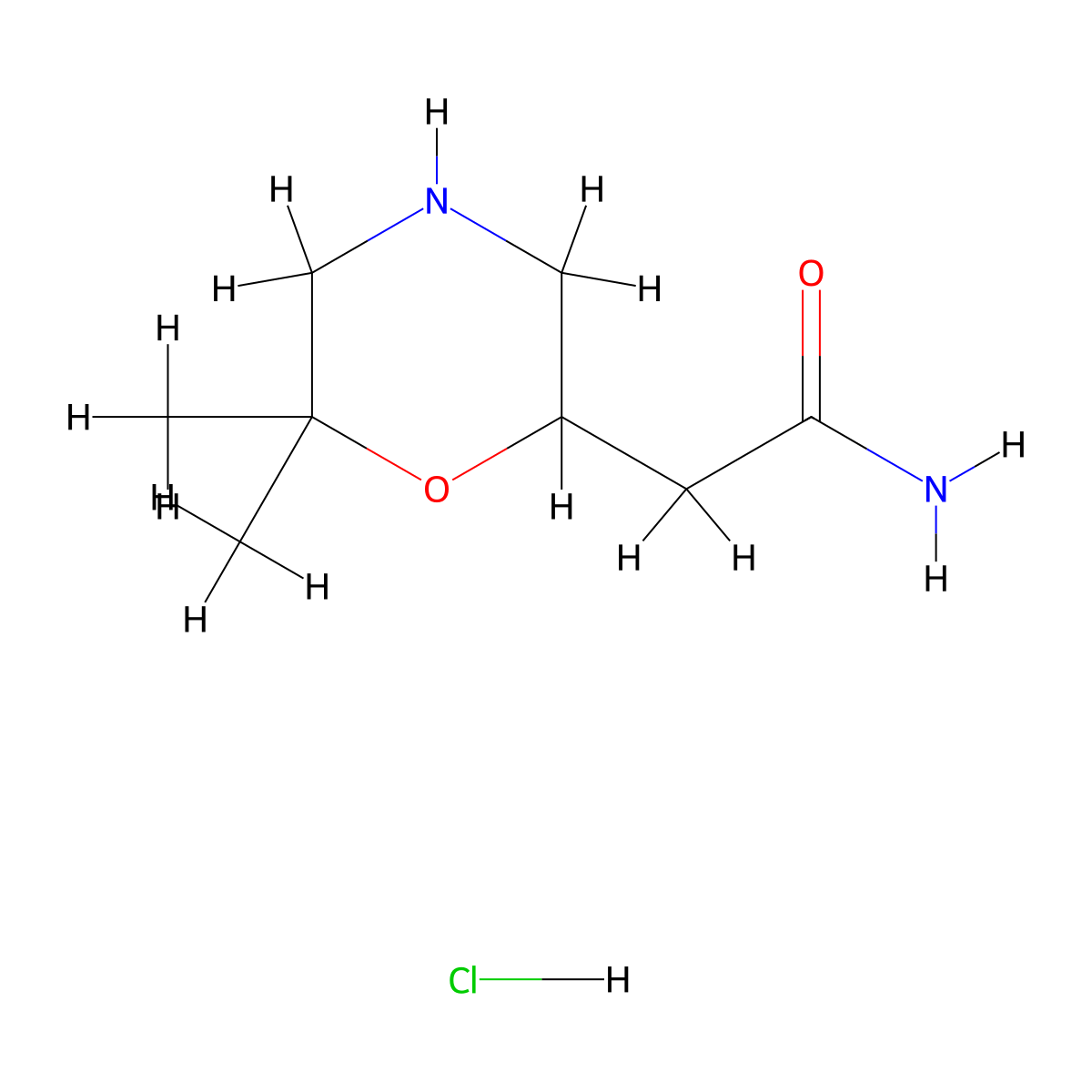 2-(6,6-Dimethylmorpholin-2-yl)acetamide hydrochloride molecular structure, CAS 2243512-17-4