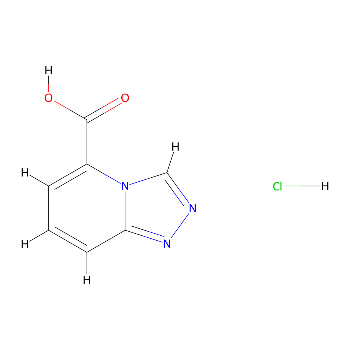 [1,2,4]Triazolo[4,3-a]pyridine-5-carboxylicacidhydrochloride molecular structure, CAS 2243512-24-3