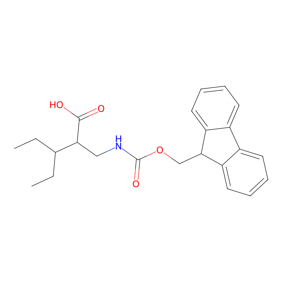 3-ethyl-2-[({[(9H-fluoren-9-yl)methoxy]carbonyl}amino)methyl]pentanoic acid molecular structure, CAS 2243512-27-6