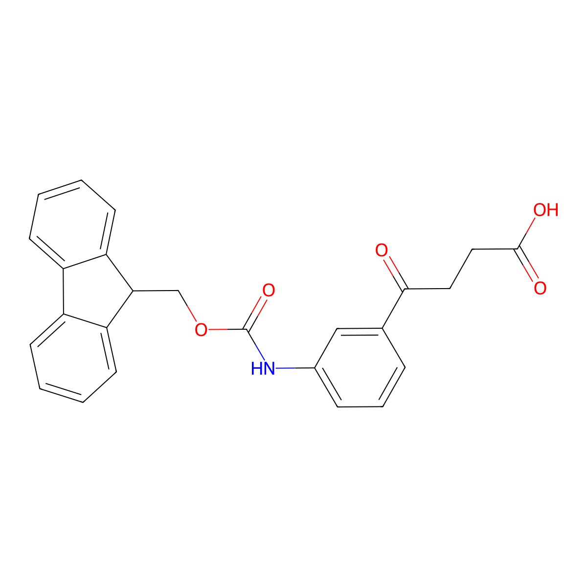 4-[3-({[(9H-fluoren-9-yl)methoxy]carbonyl}amino)phenyl]-4-oxobutanoic acid molecular structure, CAS 2243512-35-6