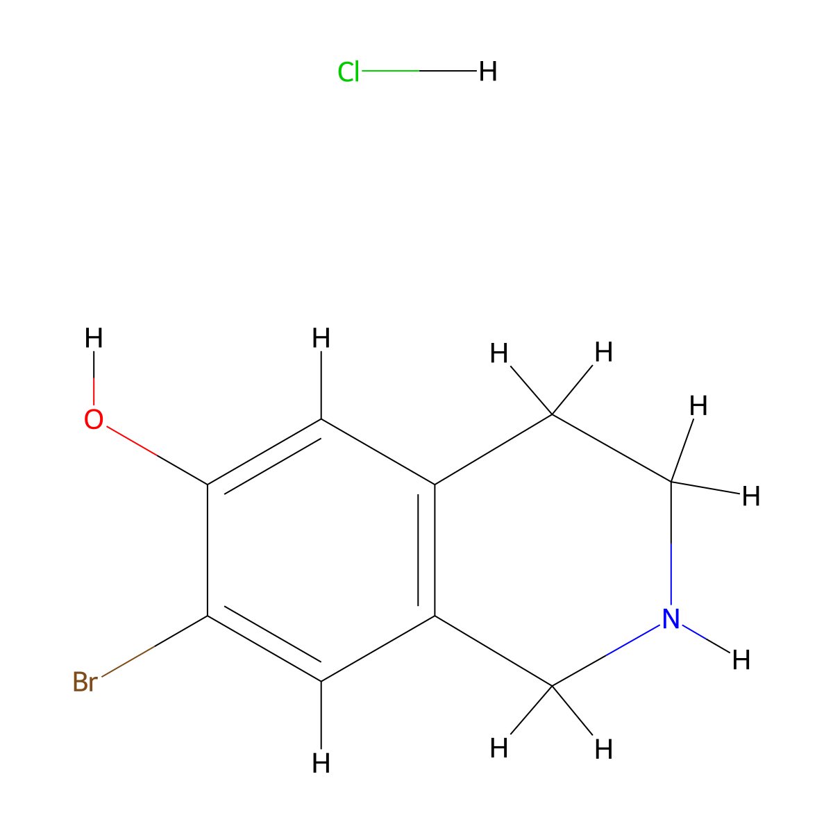 7-Bromo-1,2,3,4-tetrahydroisoquinolin-6-ol hydrochloride molecular structure, CAS 2243512-41-4