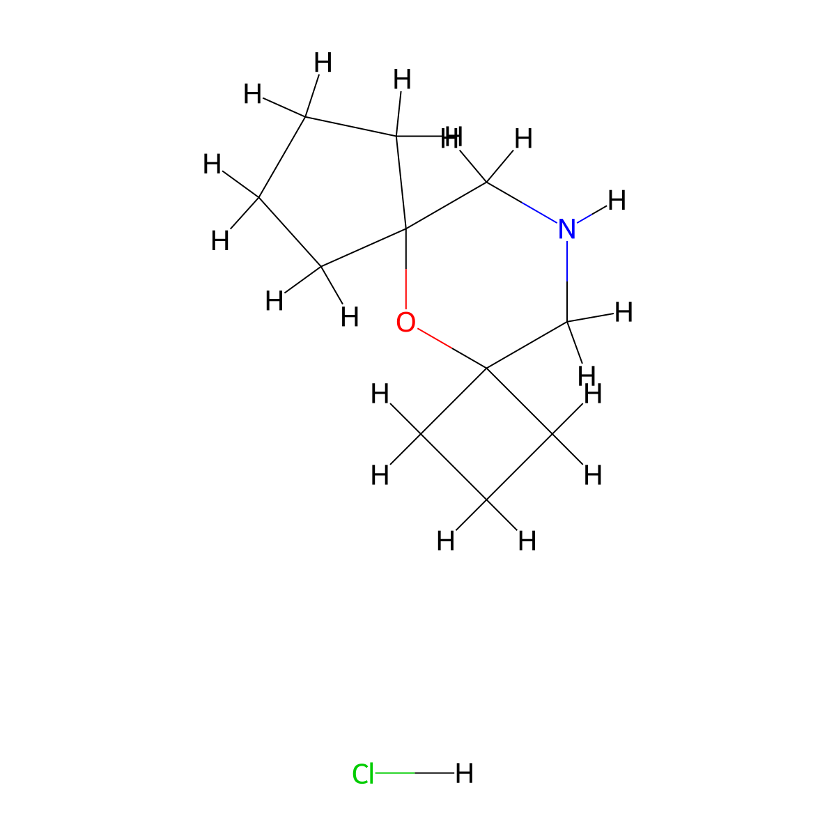 5-Oxa-12-azadispiro[3.1.46.34]tridecane;hydrochloride molecular structure, CAS 2243512-74-3
