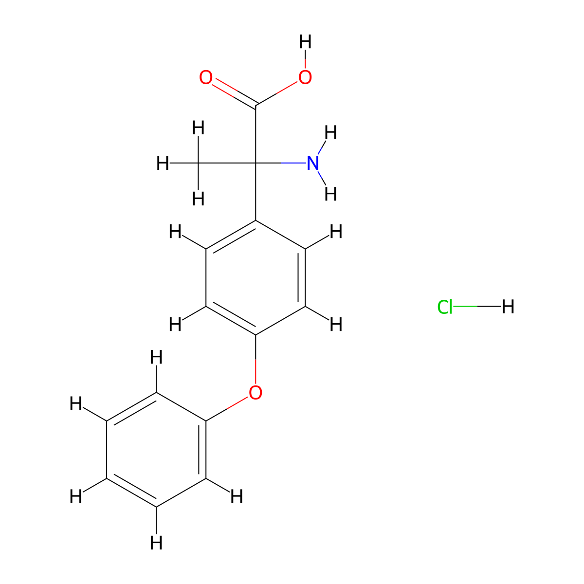 2-Amino-2-(4-phenoxyphenyl)propanoic acid hydrochloride molecular structure, CAS 2243512-82-3