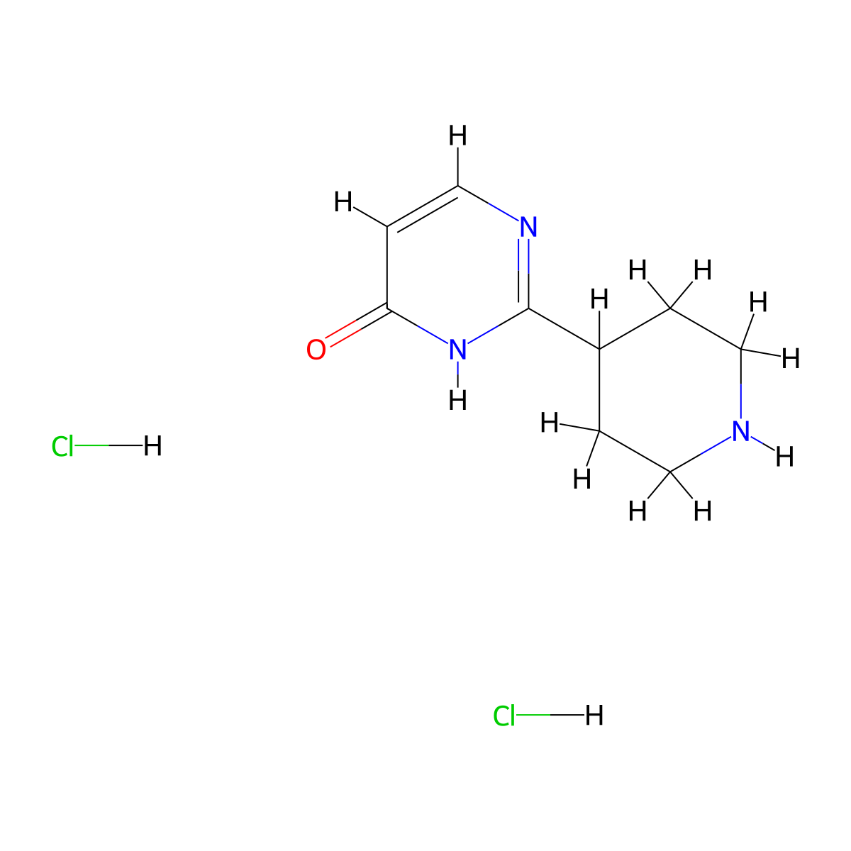 2-Piperidin-4-yl-1H-pyrimidin-6-one;dihydrochloride molecular structure, CAS 2243512-83-4