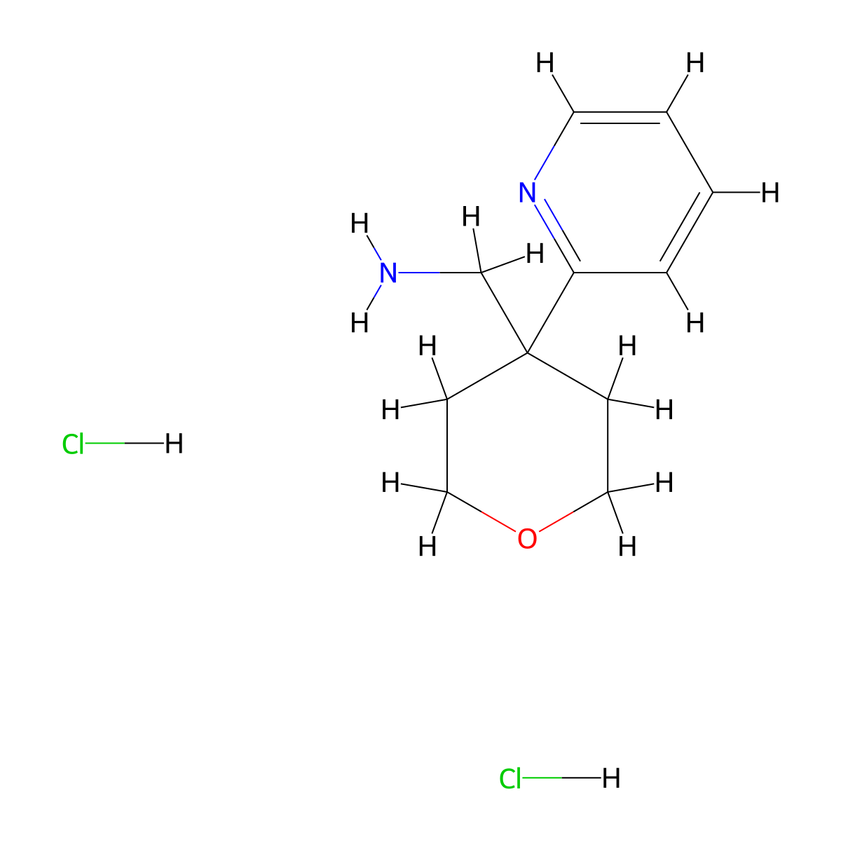 (4-Pyridin-2-yloxan-4-yl)methanamine;dihydrochloride molecular structure, CAS 2243512-92-5
