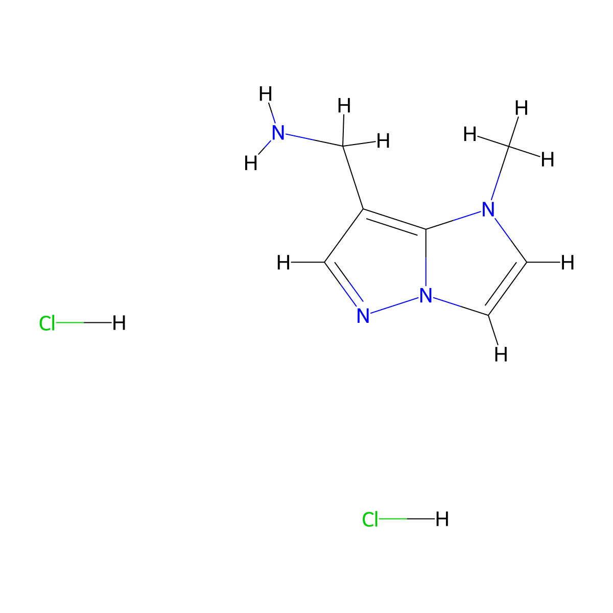 (1-Methylimidazo[1,2-b]pyrazol-7-yl)methanamine;dihydrochloride molecular structure, CAS 2243513-05-3