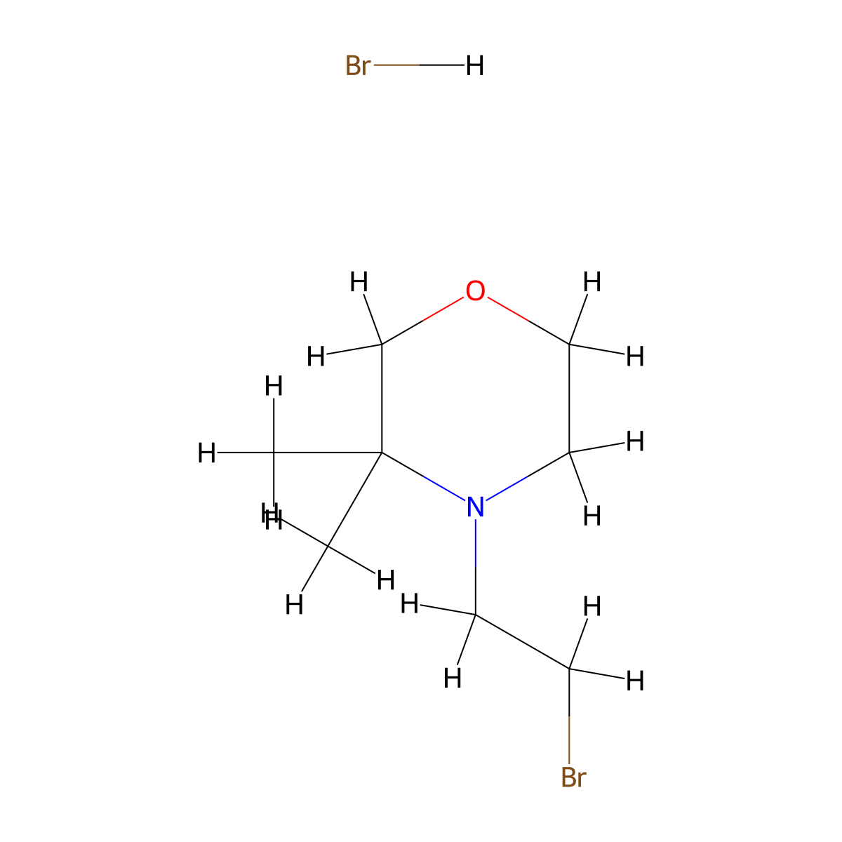 4-(2-Bromoethyl)-3,3-dimethylmorpholine hydrobromide molecular structure, CAS 2243513-12-2