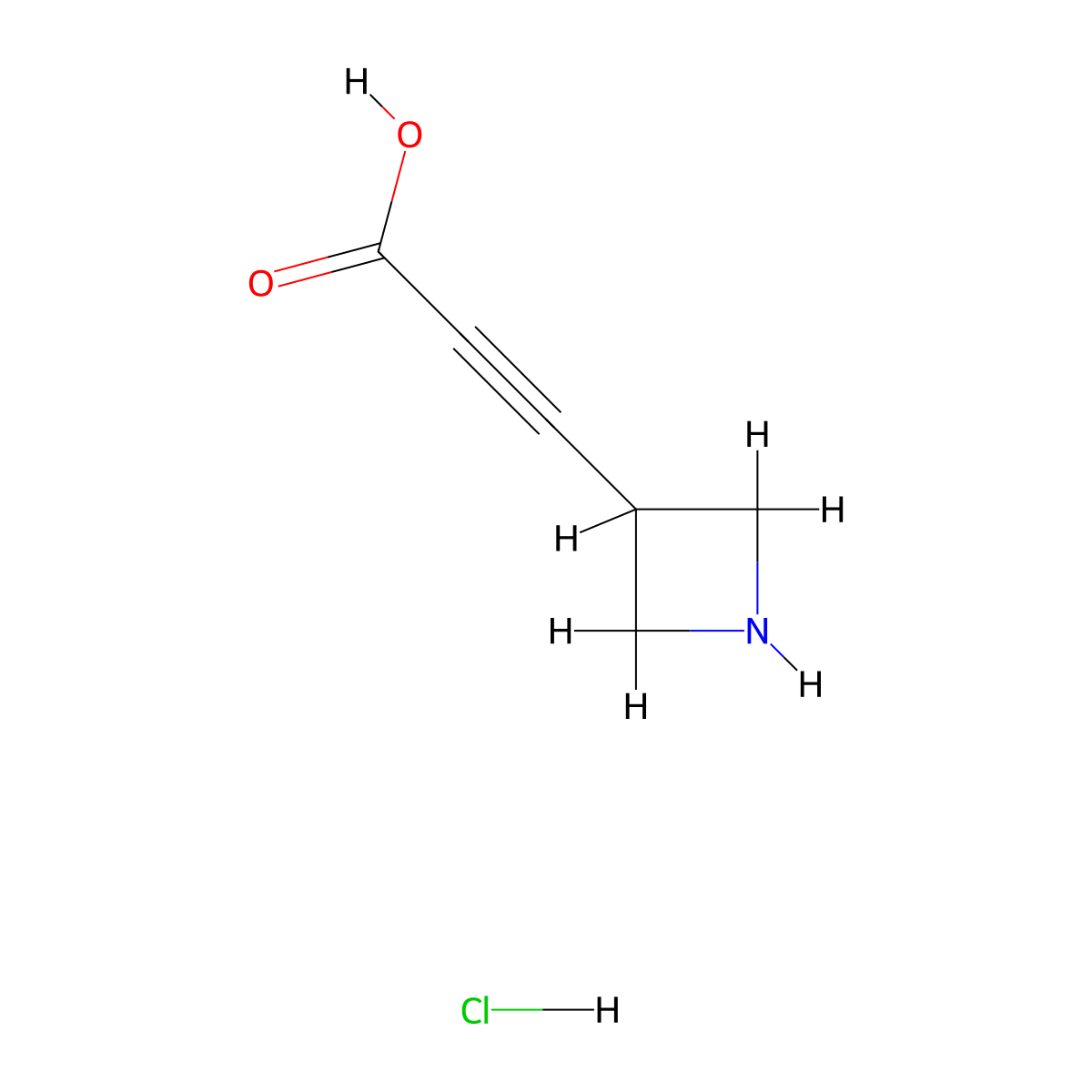3-(Azetidin-3-yl)prop-2-ynoic acid hydrochloride molecular structure, CAS 2243513-13-3