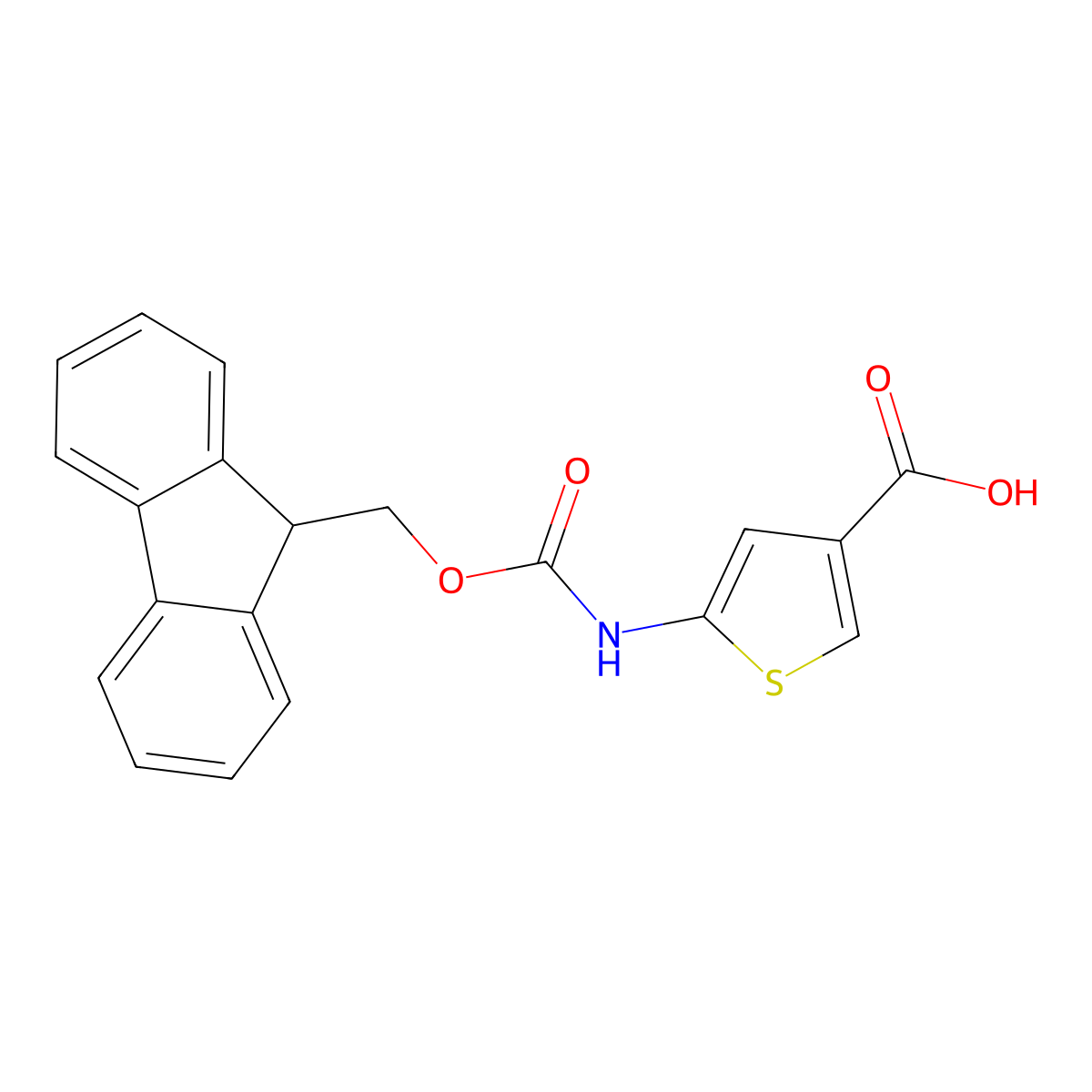 5-({[(9H-fluoren-9-yl)methoxy]carbonyl}amino)thiophene-3-carboxylicacid molecular structure, CAS 2243513-30-4