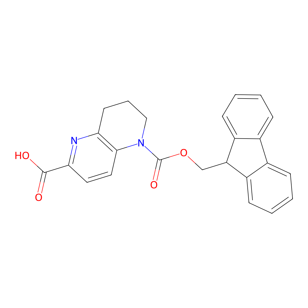 5-(9H-Fluoren-9-ylmethoxycarbonyl)-7,8-dihydro-6H-1,5-naphthyridine-2-carboxylic acid molecular structure, CAS 2243513-37-1