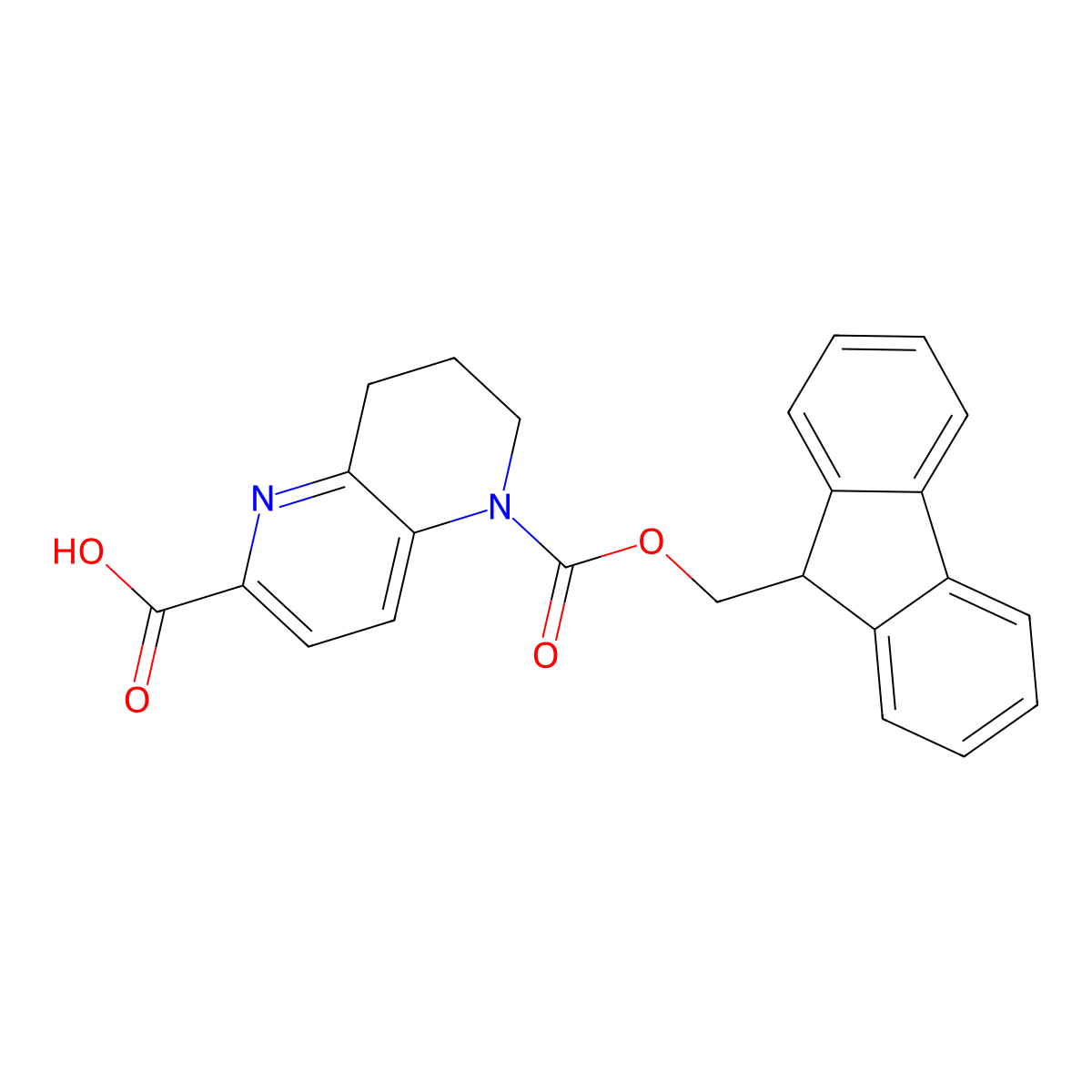 5-(9H-Fluoren-9-ylmethoxycarbonyl)-7,8-dihydro-6H-1,5-naphthyridine-2-carboxylic acid molecular structure, CAS 2243513-37-1