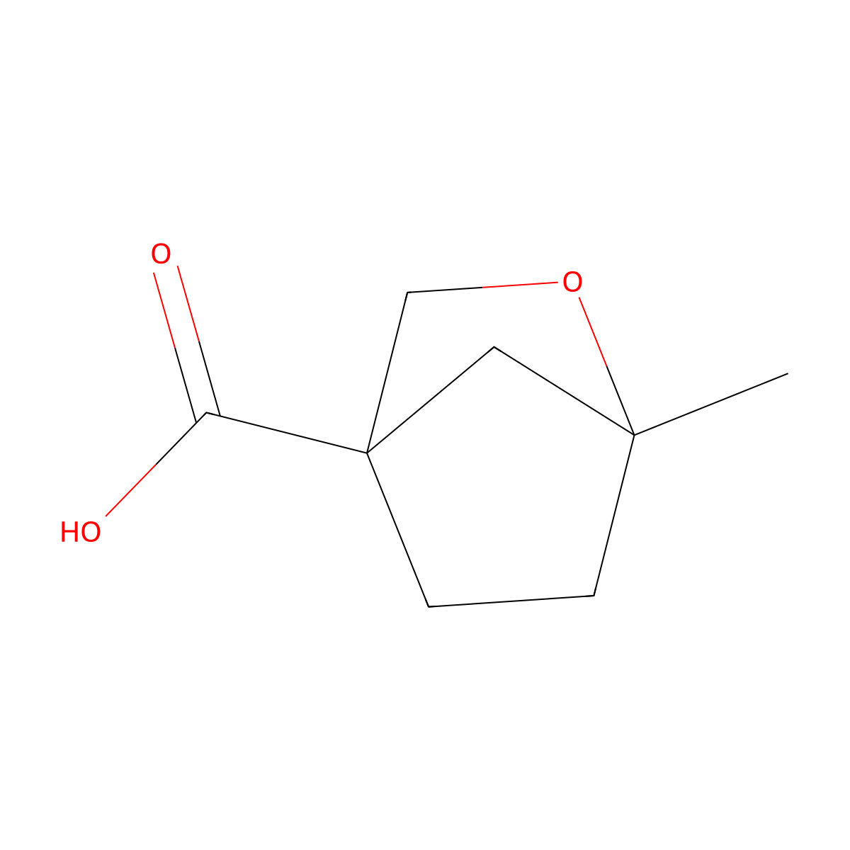 1-Methyl-2-oxabicyclo[2.2.1]heptane-4-carboxylic acid molecular structure, CAS 2243513-71-3