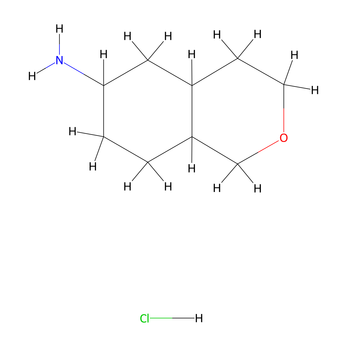 octahydro-1H-2-benzopyran-6-amine hydrochloride molecular structure, CAS 2243513-73-5