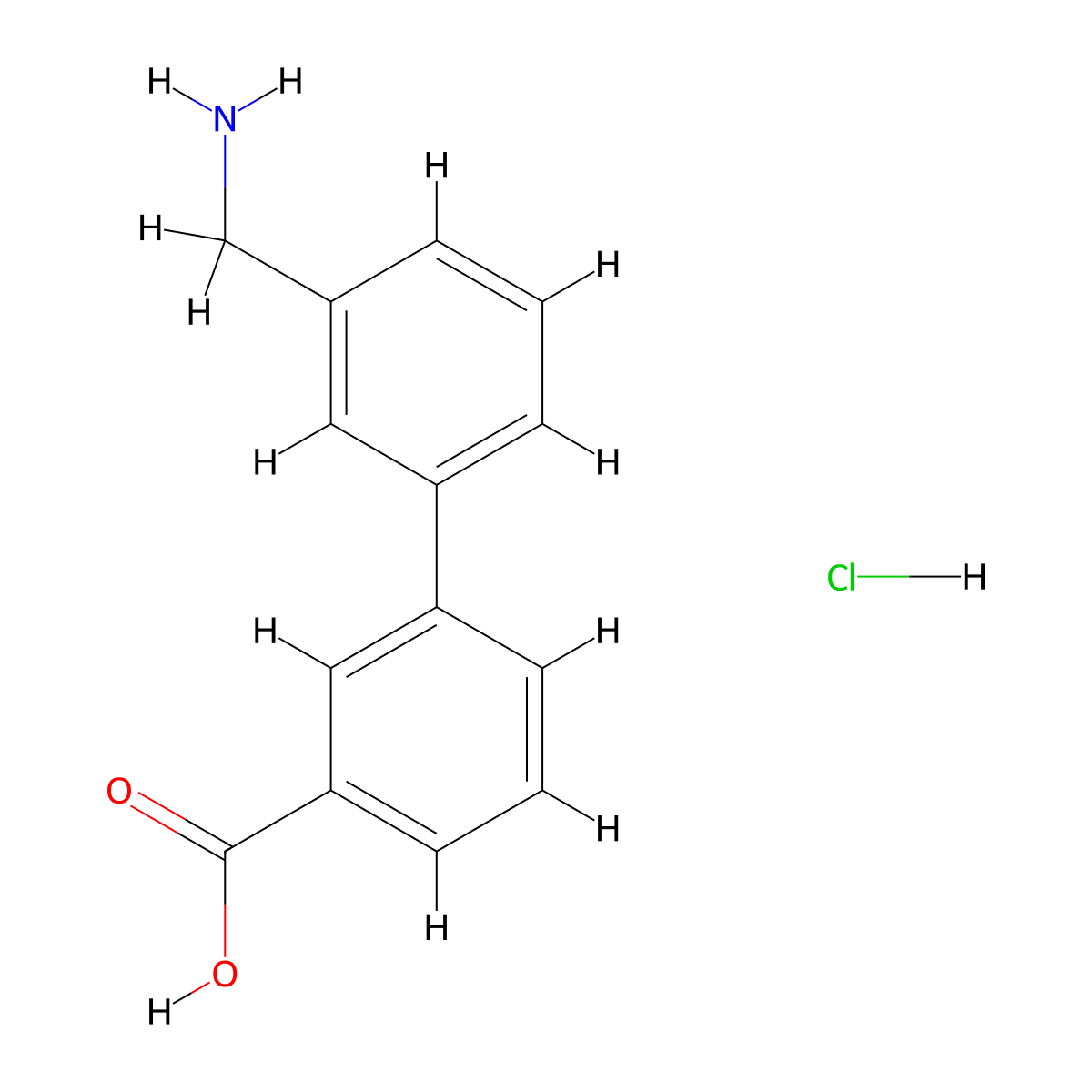 3-[3-(Aminomethyl)phenyl]benzoic acid hydrochloride molecular structure, CAS 2243513-91-7