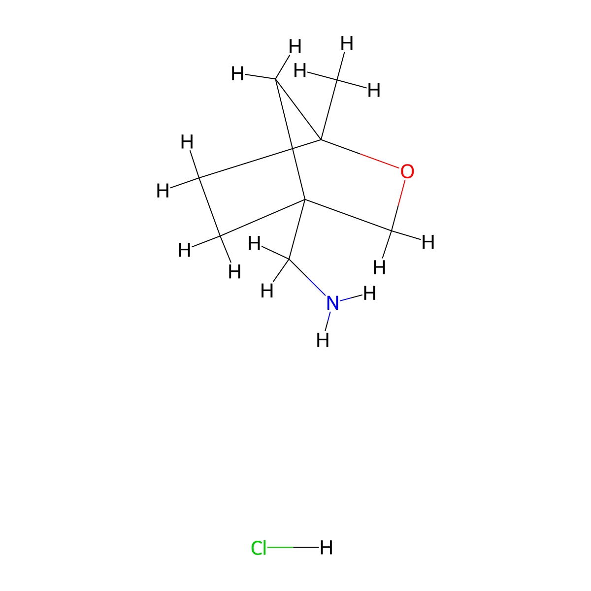 {1-Methyl-2-oxabicyclo[2.2.1]heptan-4-yl}methanamine hydrochloride molecular structure, CAS 2243513-96-2