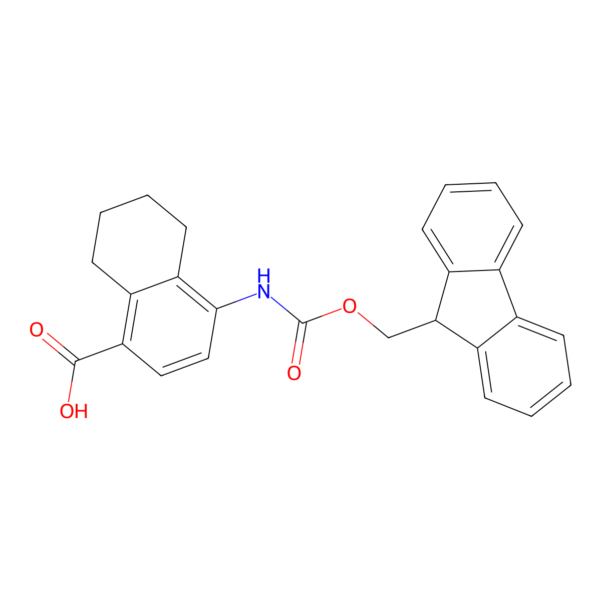 4-({[(9H-fluoren-9-yl)methoxy]carbonyl}amino)-5,6,7,8-tetrahydronaphthalene-1-carboxylic acid molecular structure, CAS 2243513-97-3