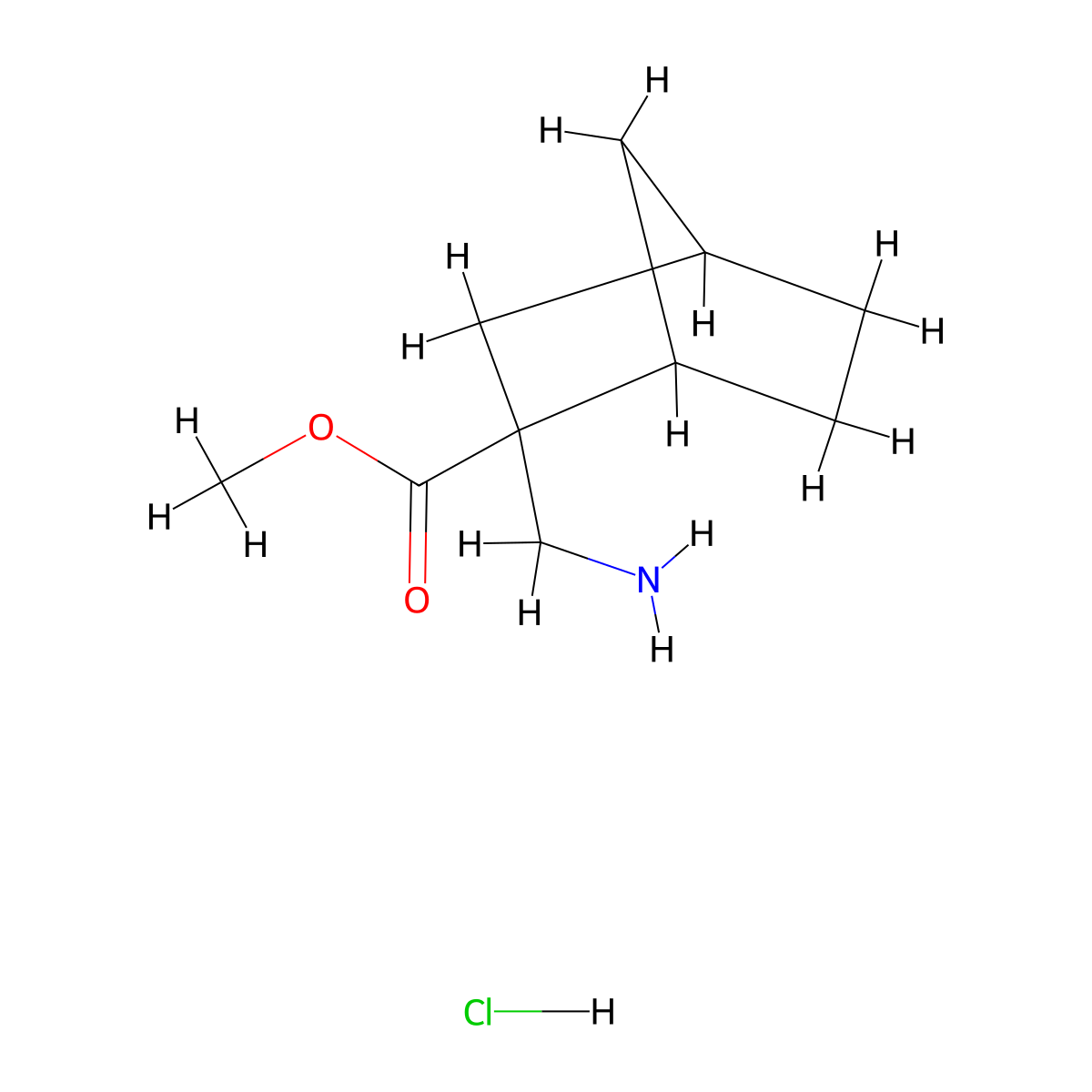 Methyl2-(aminomethyl)bicyclo[2.2.1]heptane-2-carboxylatehydrochloride molecular structure, CAS 2243514-05-6