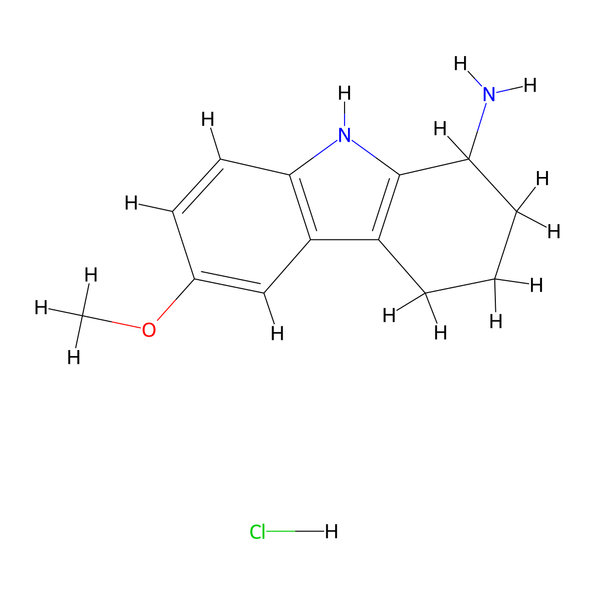 6-methoxy-2,3,4,9-tetrahydro-1H-carbazol-1-amine hydrochloride molecular structure, CAS 2243514-22-7