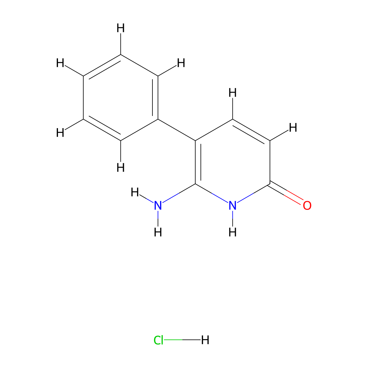 6-Amino-5-phenylpyridin-2-ol hydrochloride molecular structure, CAS 2243514-40-9