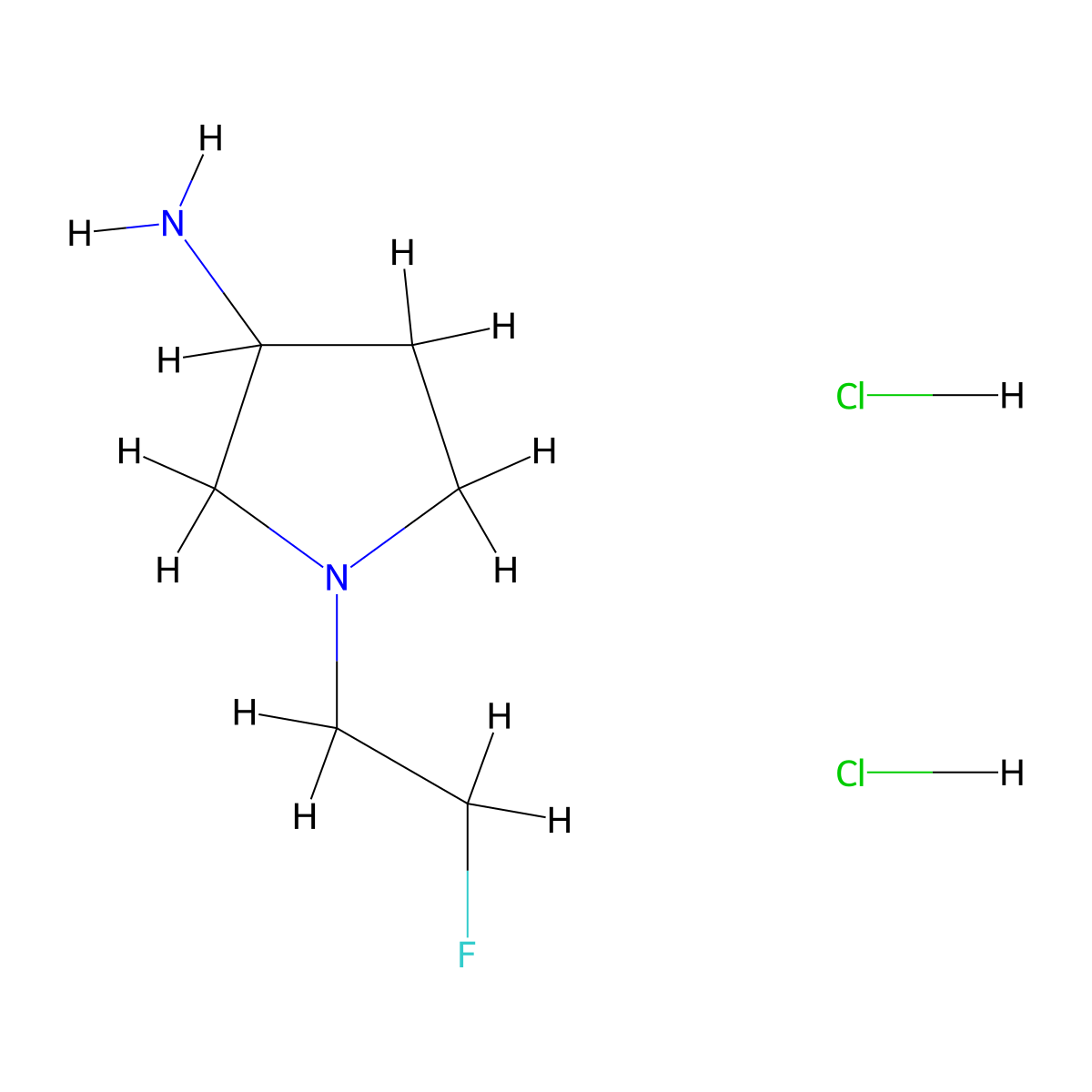 1-(2-Fluoroethyl)pyrrolidin-3-amine dihydrochloride molecular structure, CAS 2243514-85-2