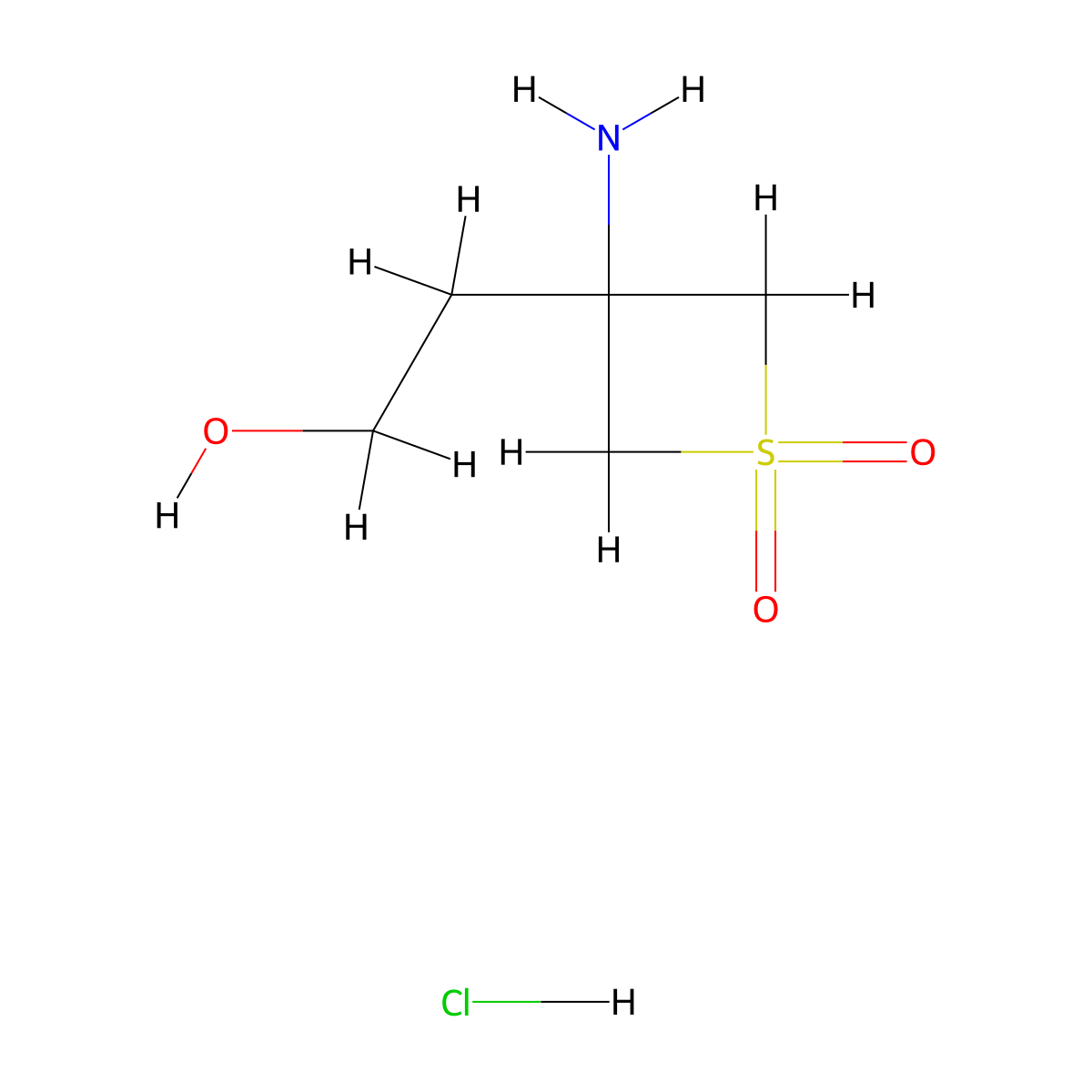 3-Amino-3-(2-hydroxyethyl)-1lambda6-thietane-1,1-dione hydrochloride molecular structure, CAS 2243514-92-1