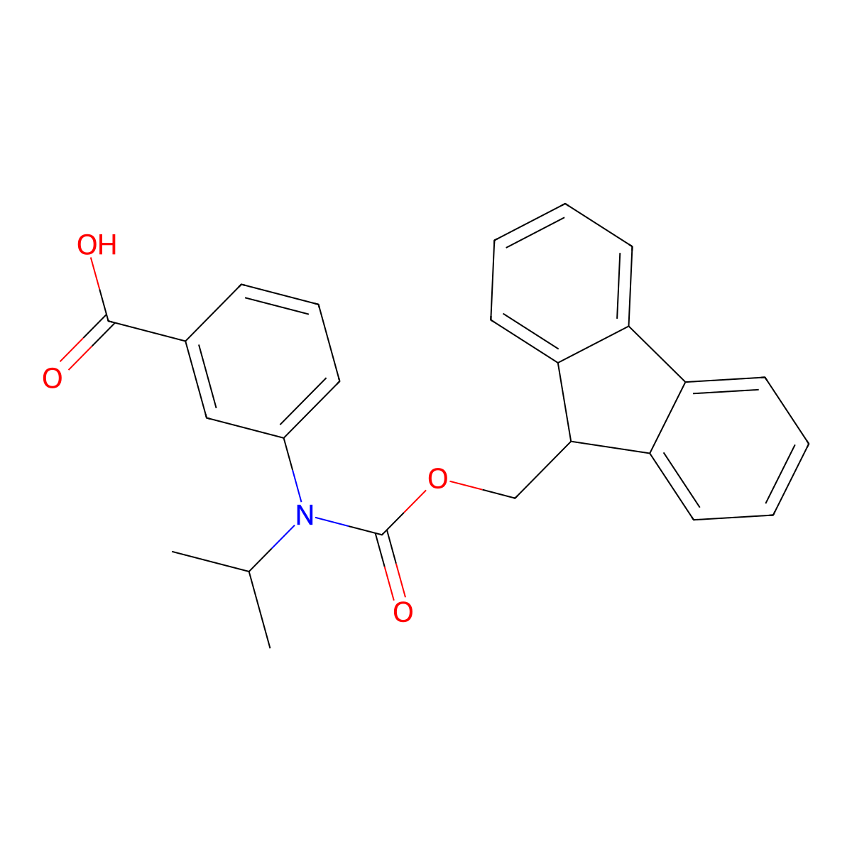 3-({[(9H-fluoren-9-yl)methoxy]carbonyl}(propan-2-yl)amino)benzoic acid molecular structure, CAS 2243514-96-5