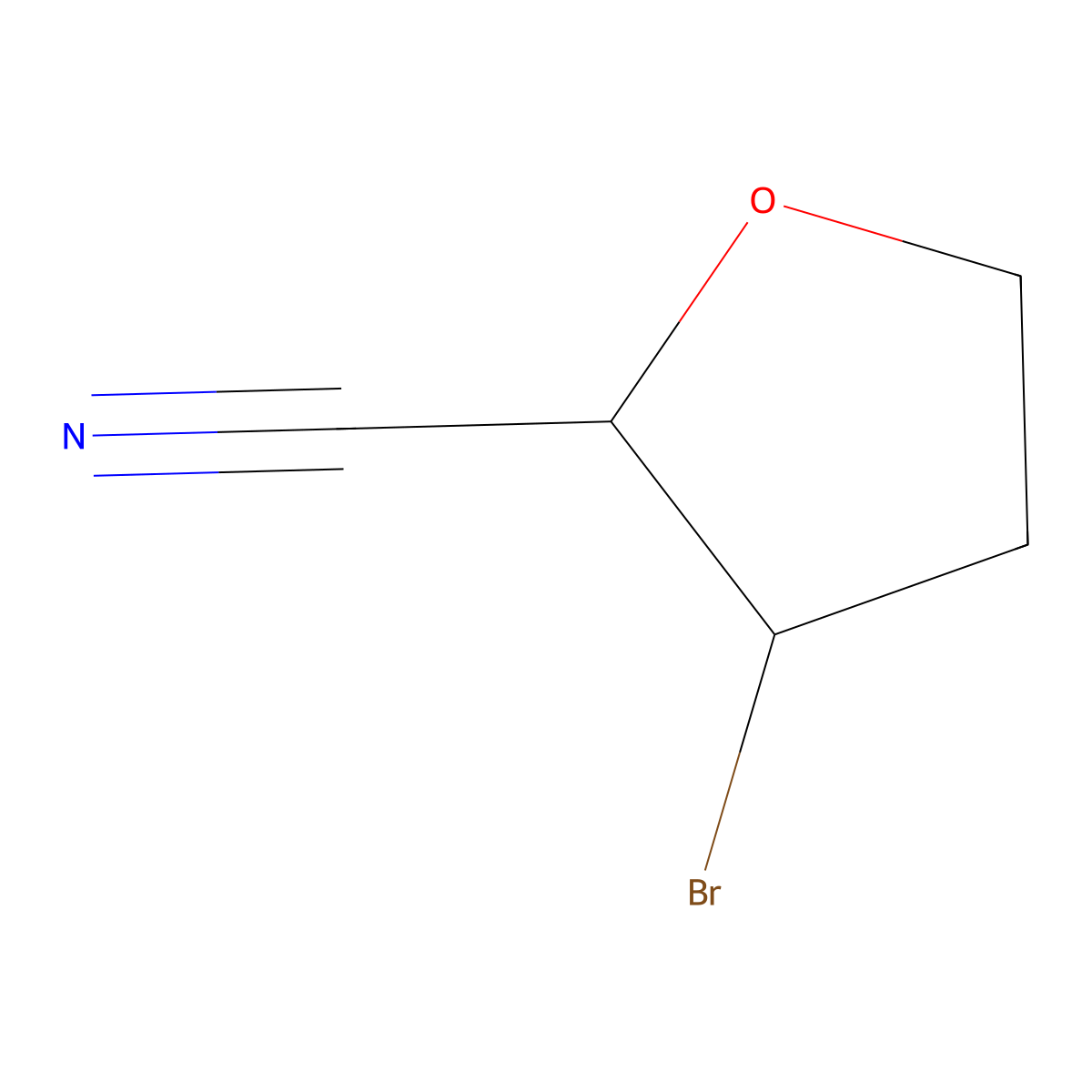 (2S,3R)-3-Bromooxolane-2-carbonitrile molecular structure, CAS 2243514-99-8