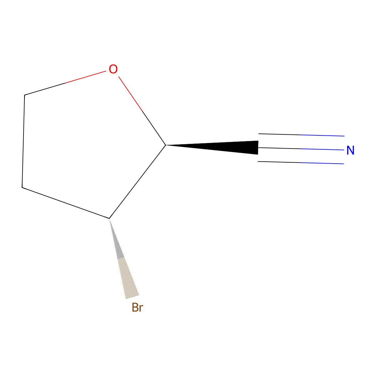(2S,3R)-3-Bromooxolane-2-carbonitrile molecular structure, CAS 2243514-99-8