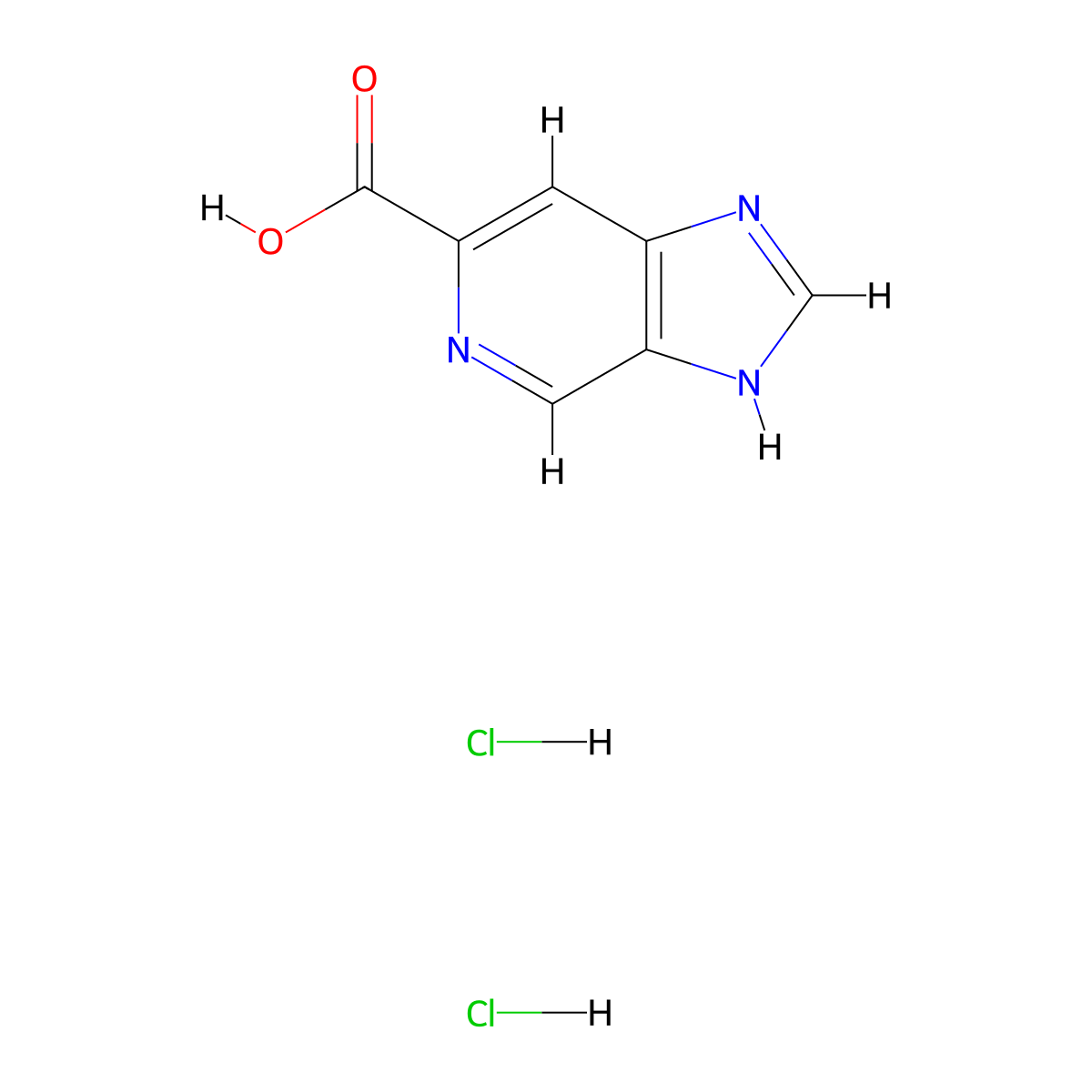 3H-Imidazo[4,5-c]pyridine-6-carboxylic acid;dihydrochloride molecular structure, CAS 2243515-00-4