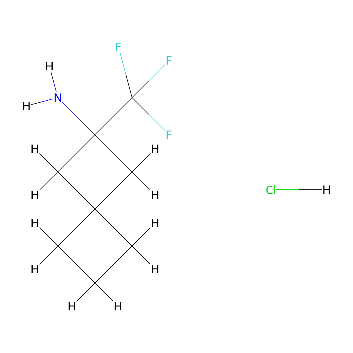 2-(Trifluoromethyl)spiro[3.3]heptan-2-amine hydrochloride molecular structure, CAS 2243515-09-3