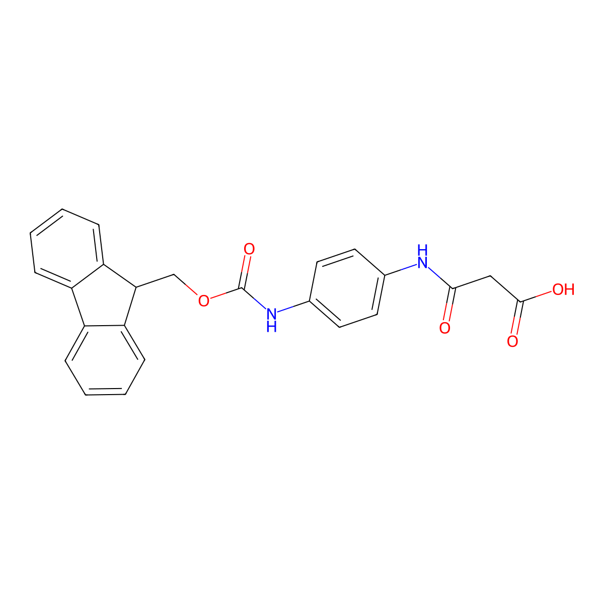 2-{[4-({[(9H-fluoren-9-yl)methoxy]carbonyl}amino)phenyl]carbamoyl}acetic acid molecular structure, CAS 2243515-10-6