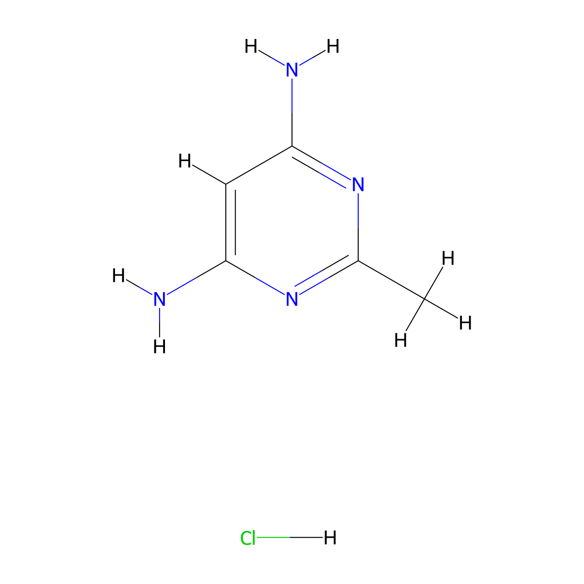2-Methylpyrimidine-4,6-diamine hydrochloride molecular structure, CAS 2243515-24-2