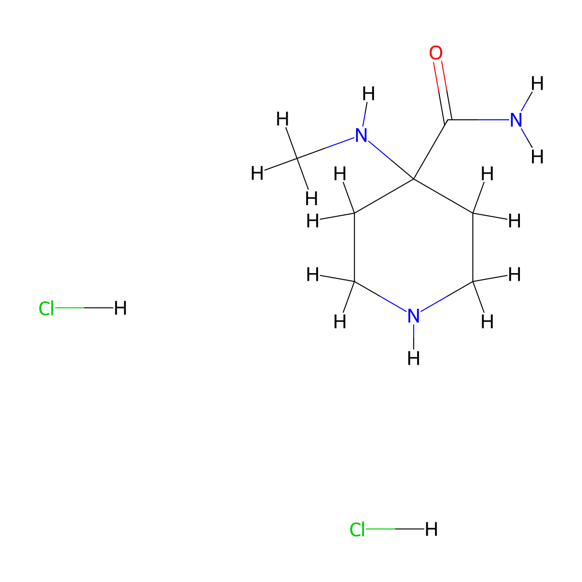 4-(Methylamino)piperidine-4-carboxamide dihydrochloride molecular structure, CAS 2243515-41-3