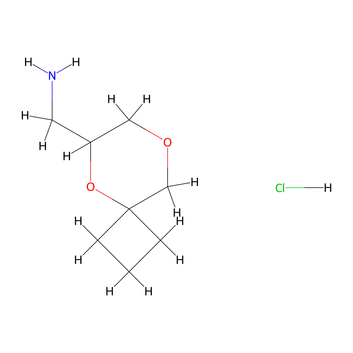 1-{5,8-Dioxaspiro[3.5]nonan-6-yl}methanamine hydrochloride molecular structure, CAS 2243515-58-2