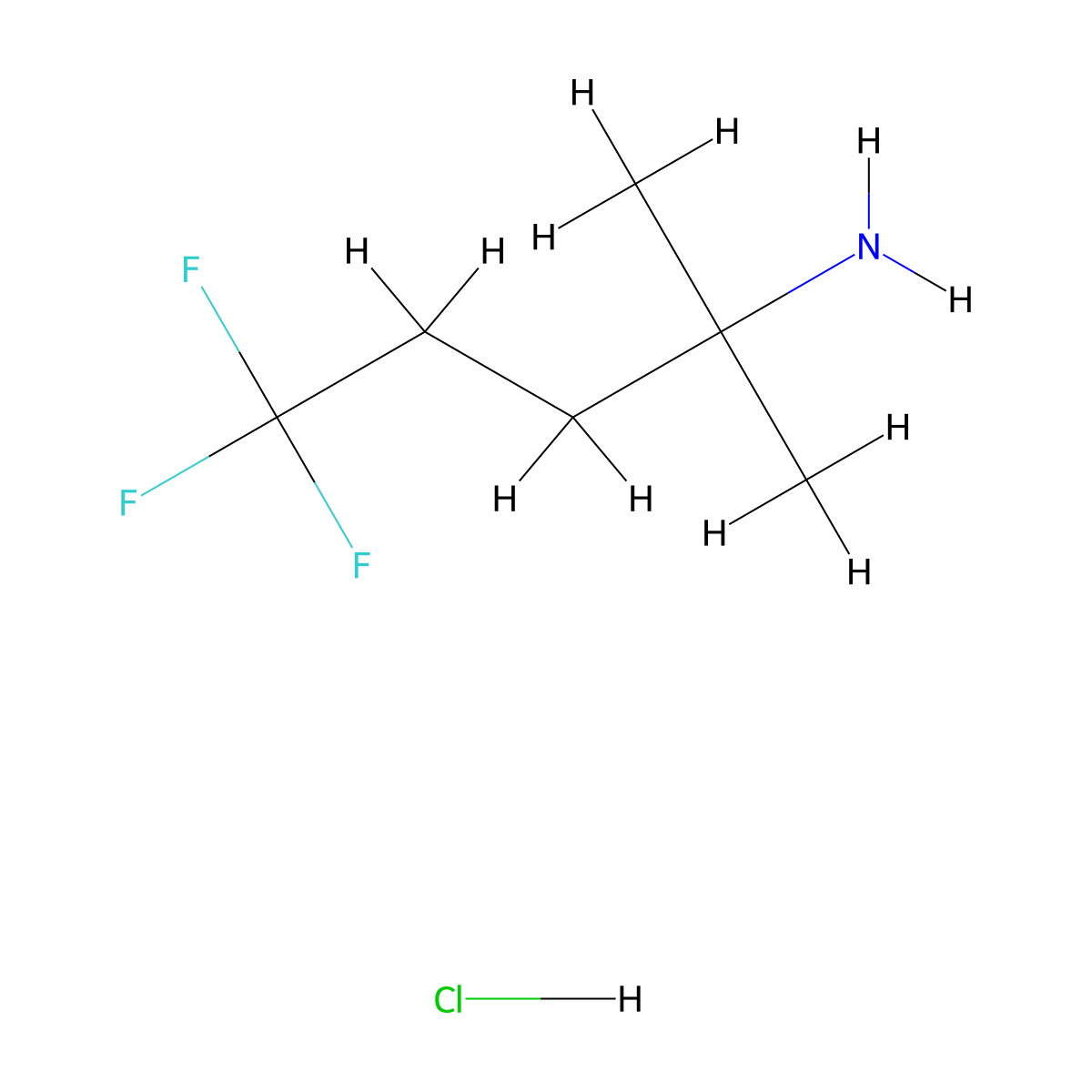 5,5,5-Trifluoro-2-methylpentan-2-amine hydrochloride molecular structure, CAS 2243515-66-2