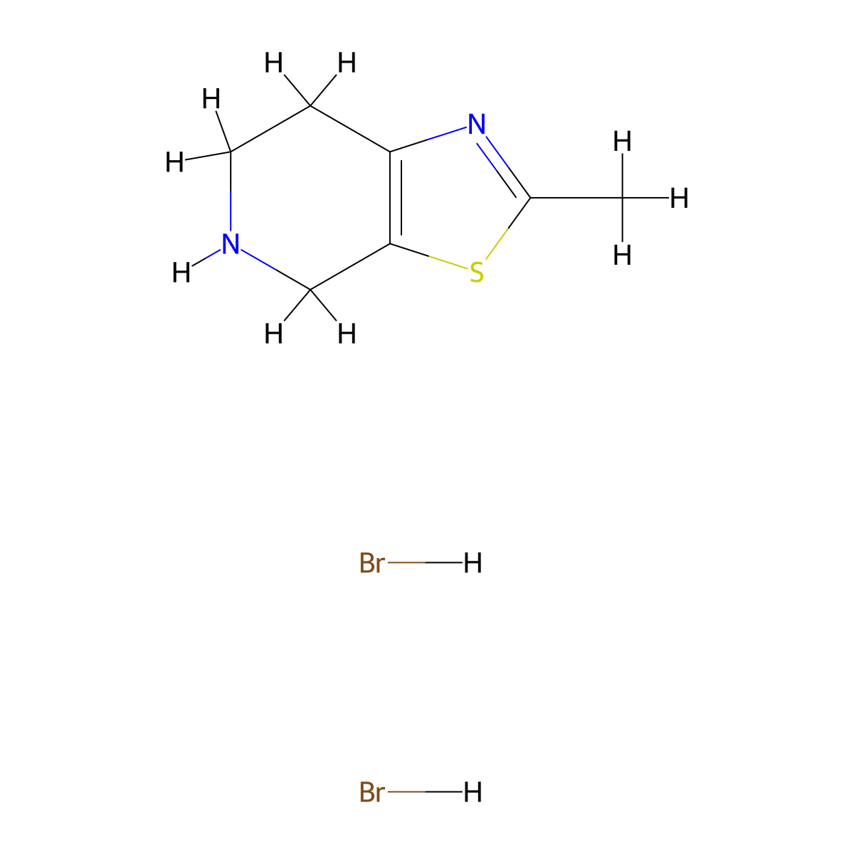 2-methyl-4H,5H,6H,7H-[1,3]thiazolo[5,4-c]pyridine dihydrobromide molecular structure, CAS 2243515-72-0